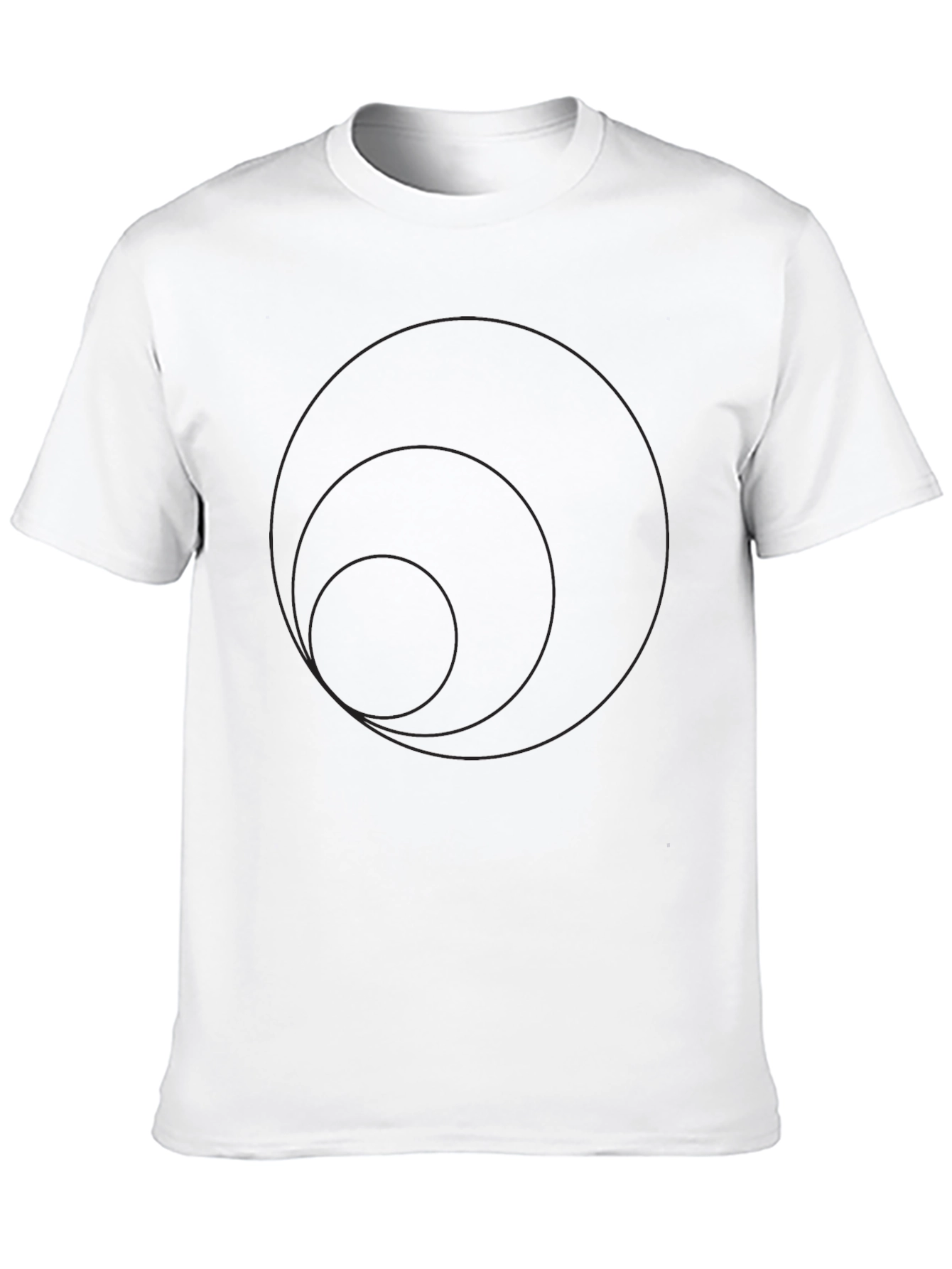 Minimalist Circles Graphic Black T-Shirt