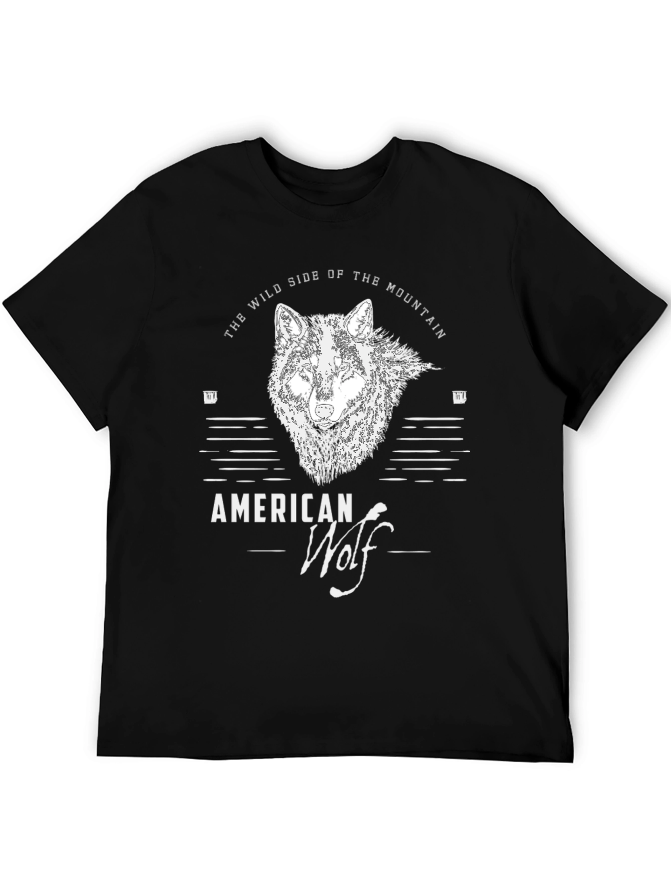 American Wolf Graphic T-Shirt - Wild Side of the Mountain