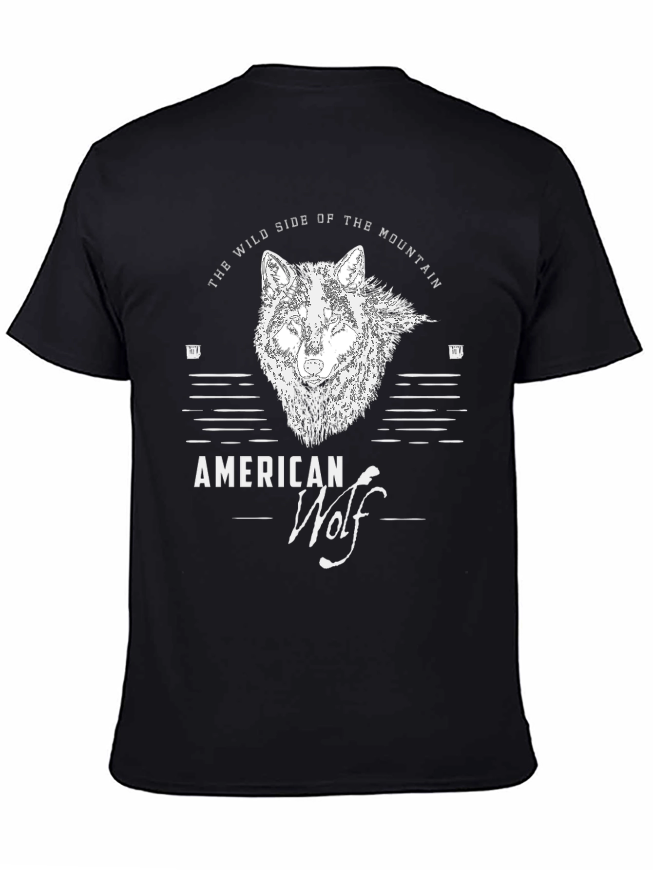 American Wolf Graphic T-Shirt - Wild Side of the Mountain