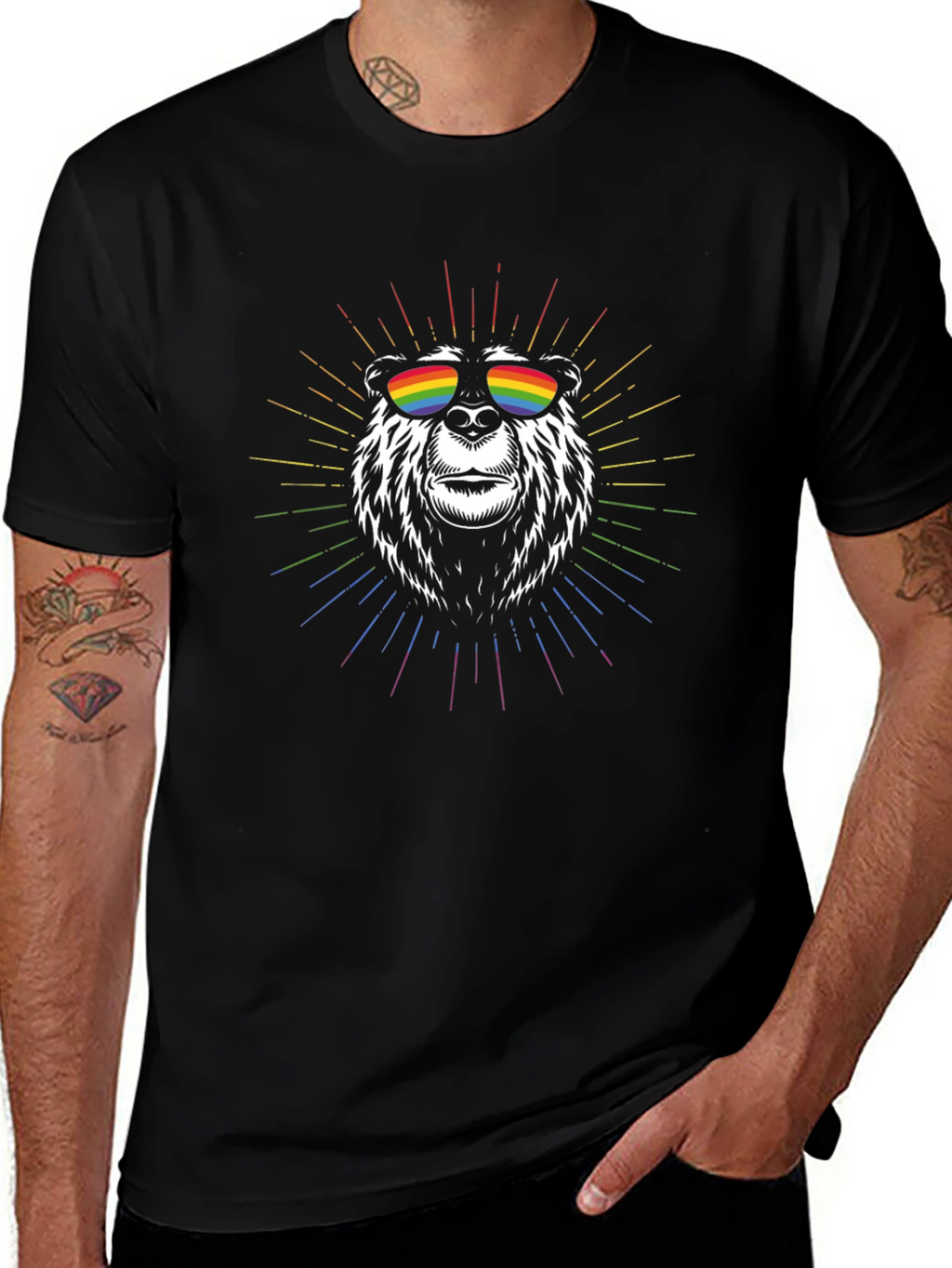 Rainbow Bear Graphic T-Shirt - Pride Apparel