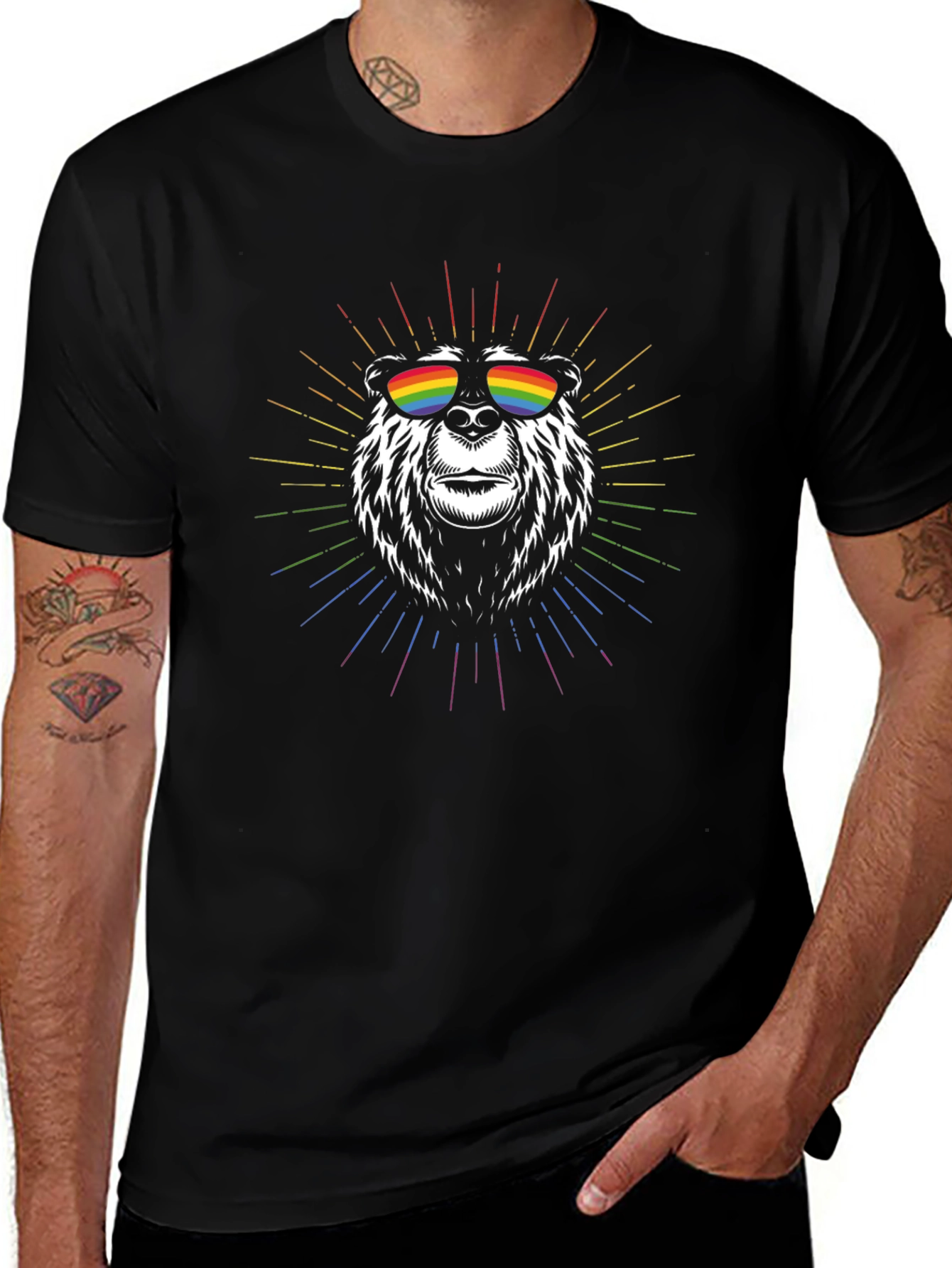 Rainbow Bear Graphic T-Shirt - Pride Apparel