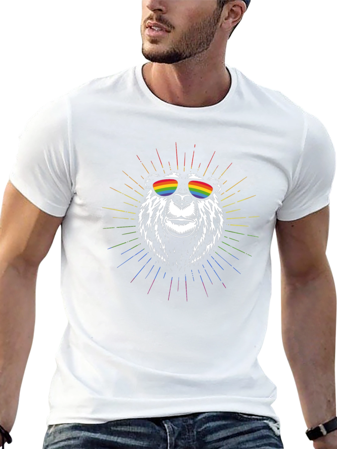Rainbow Bear Graphic T-Shirt - Pride Apparel