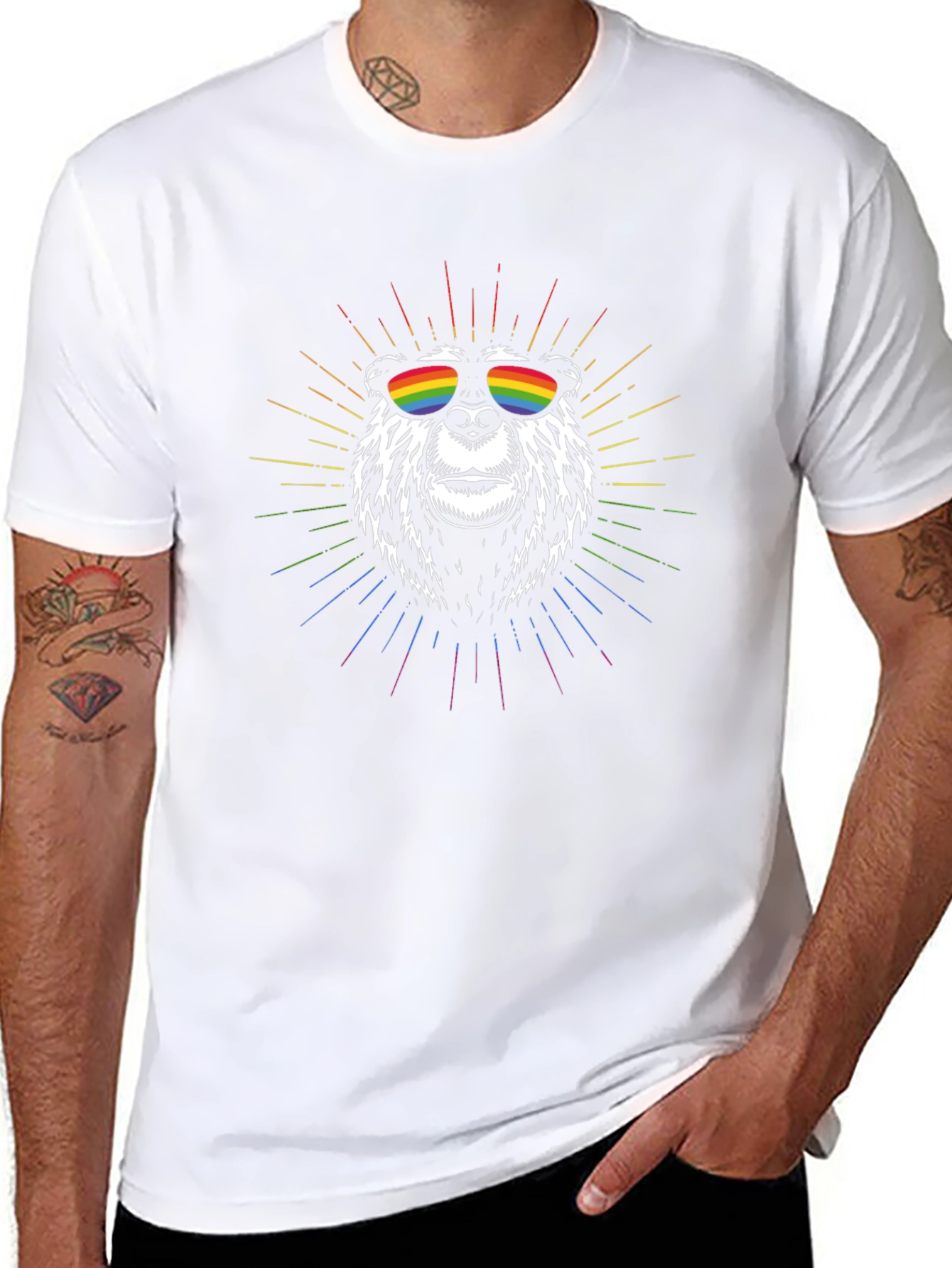 Rainbow Bear Graphic T-Shirt - Pride Apparel