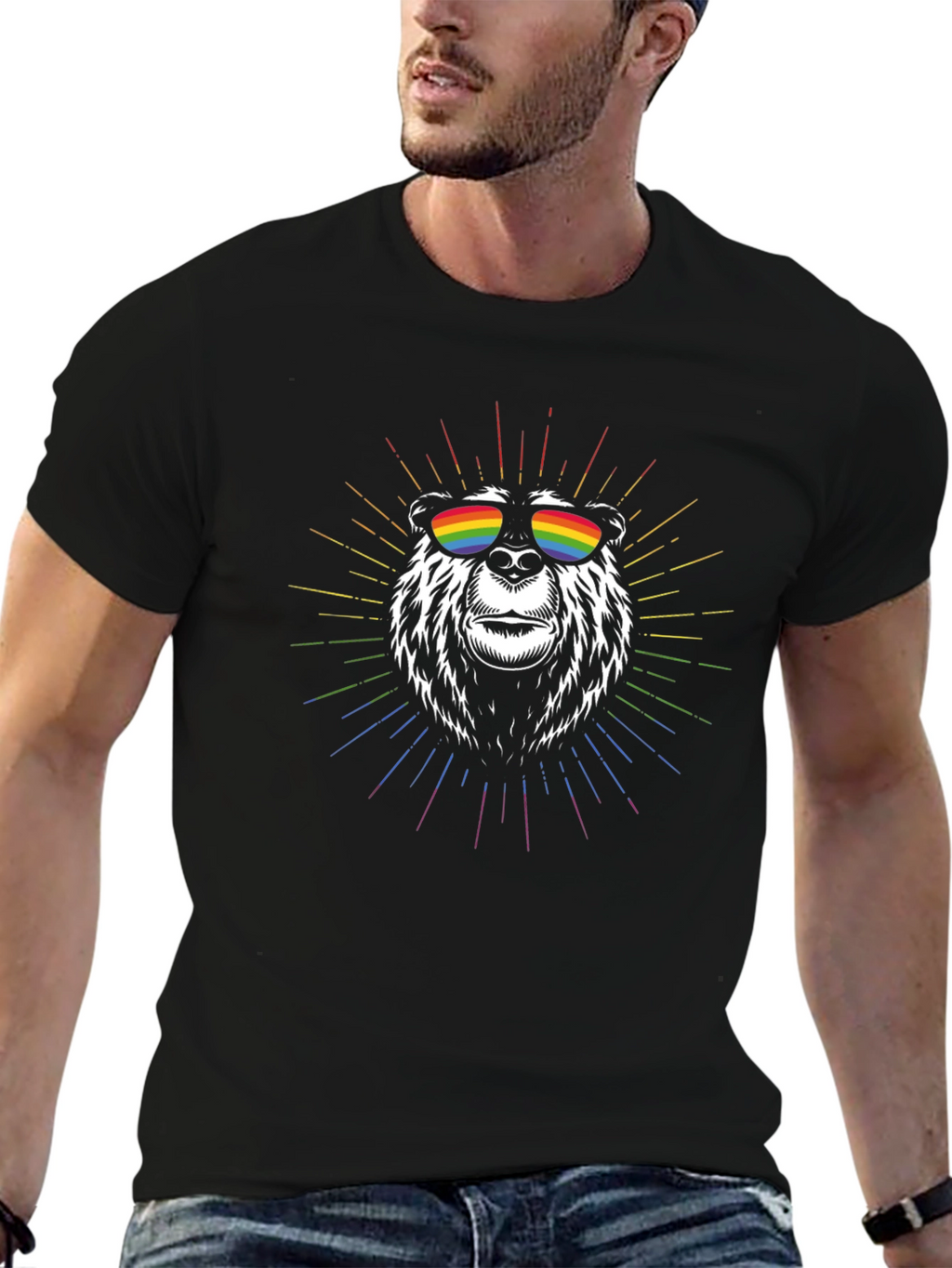 Rainbow Bear Graphic T-Shirt - Pride Apparel