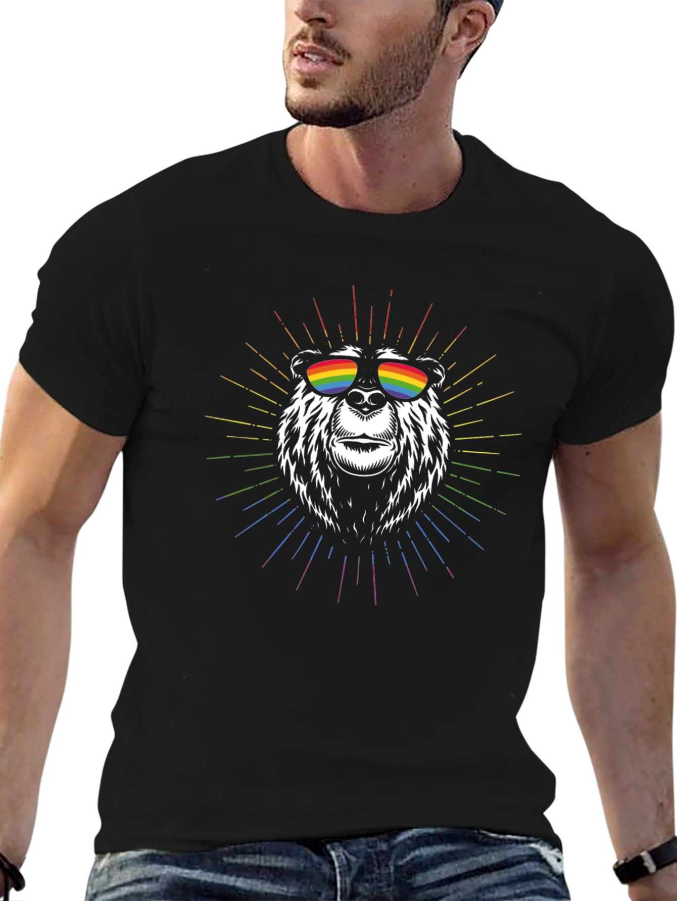 Rainbow Bear Graphic T-Shirt - Pride Apparel
