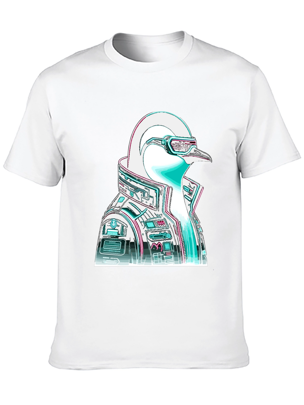Cyberpunk Penguin Graphic T-Shirt