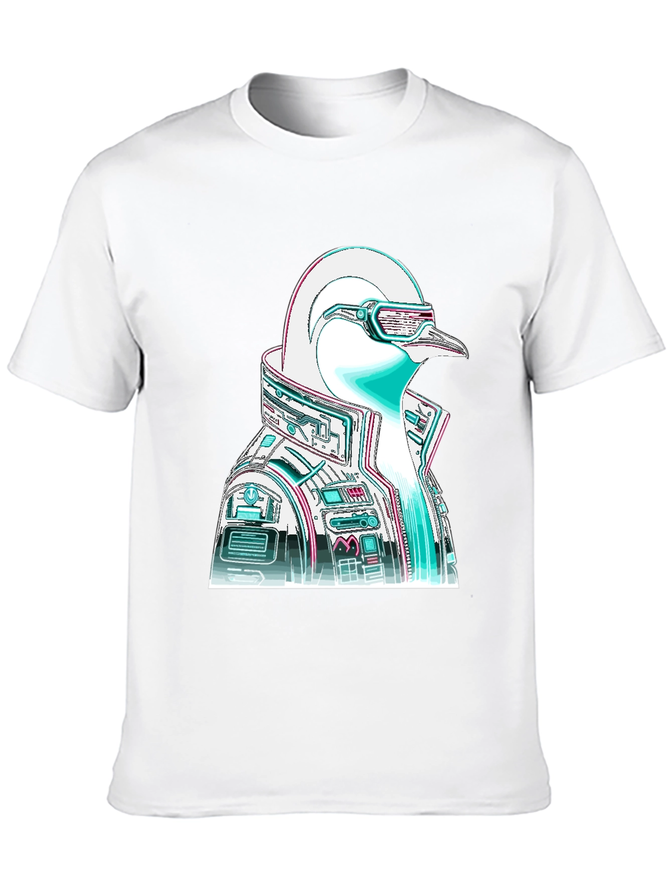 Cyberpunk Penguin Graphic T-Shirt
