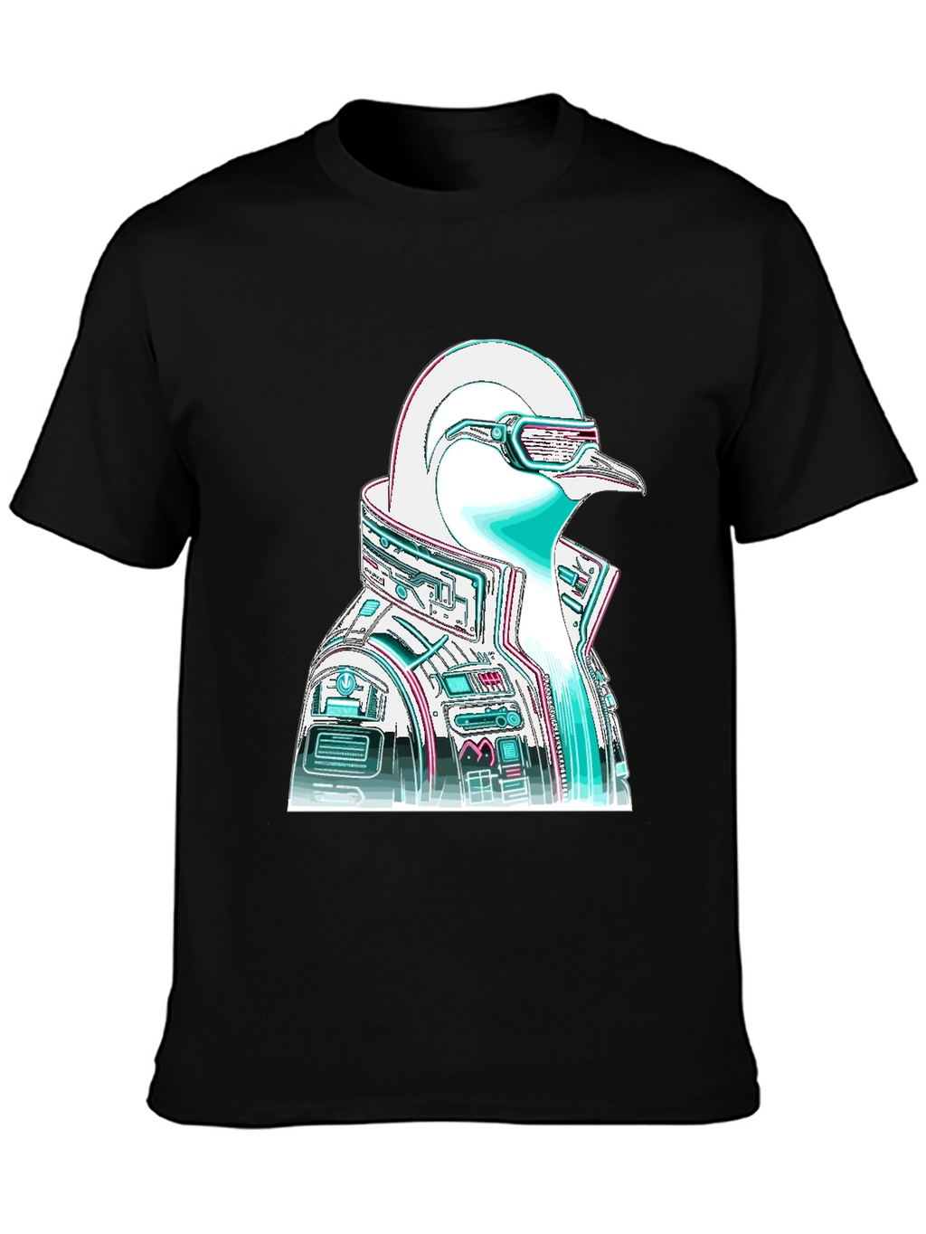 Cyberpunk Penguin Graphic T-Shirt