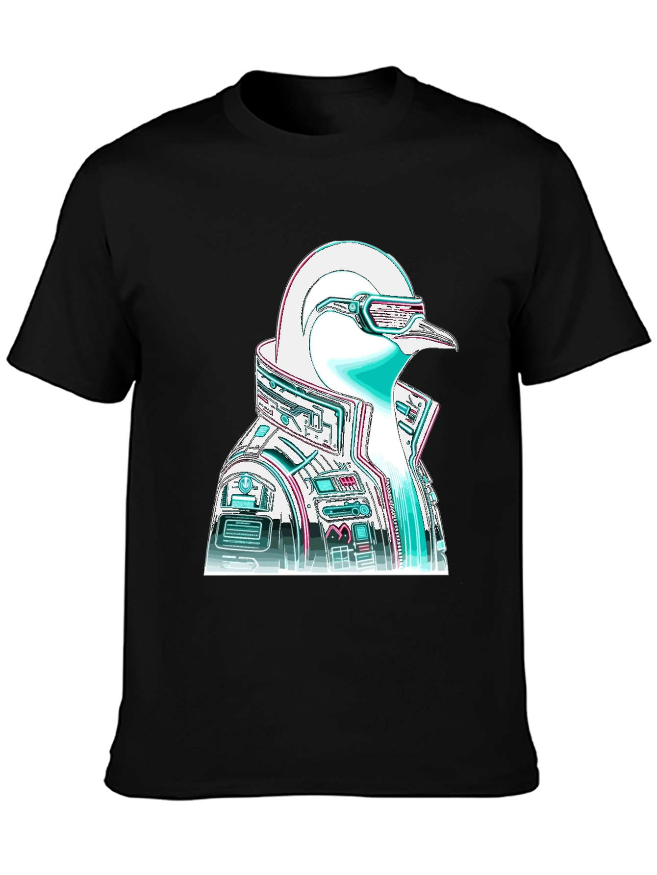 Cyberpunk Penguin Graphic T-Shirt