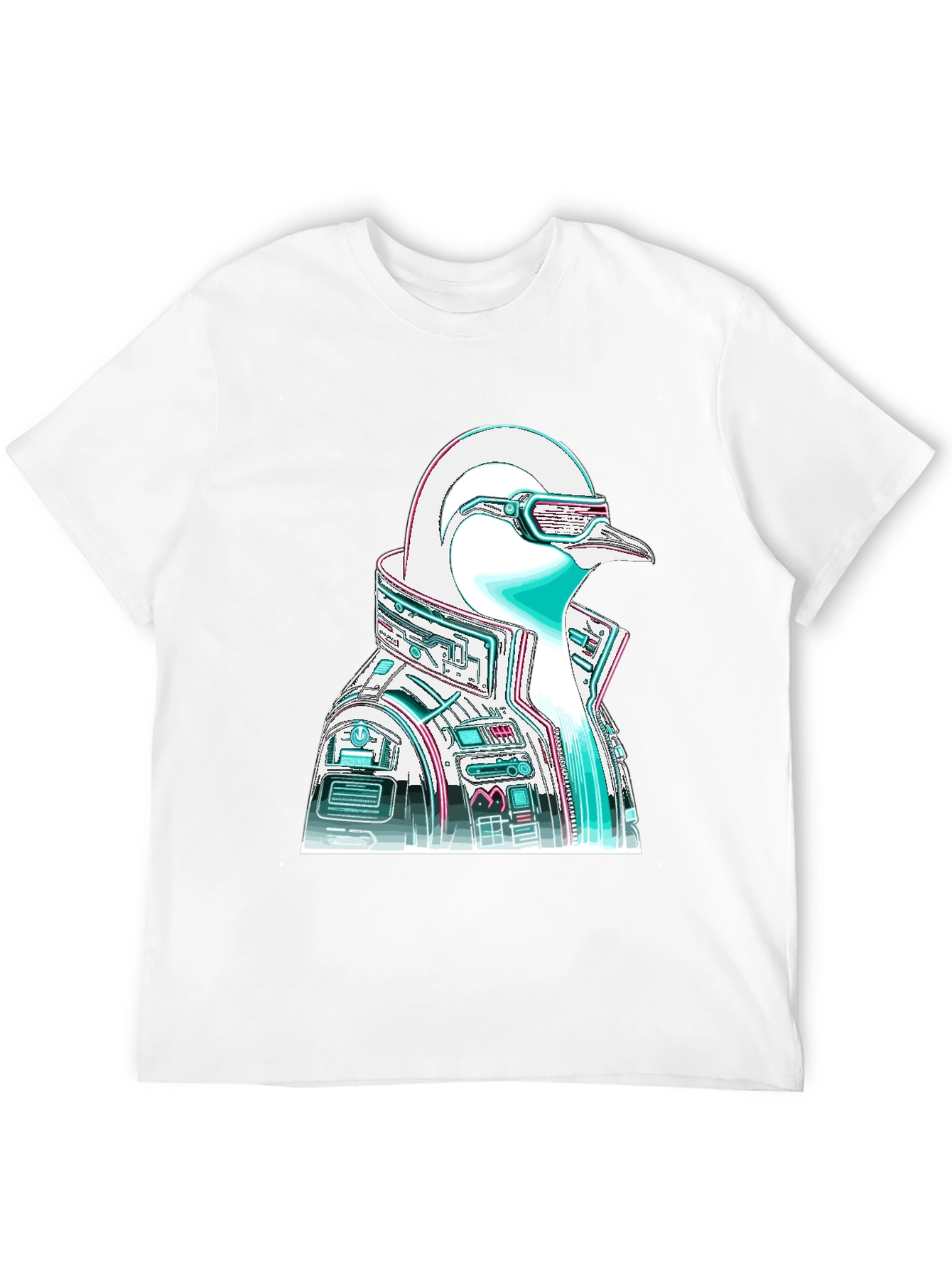 Cyberpunk Penguin Graphic T-Shirt