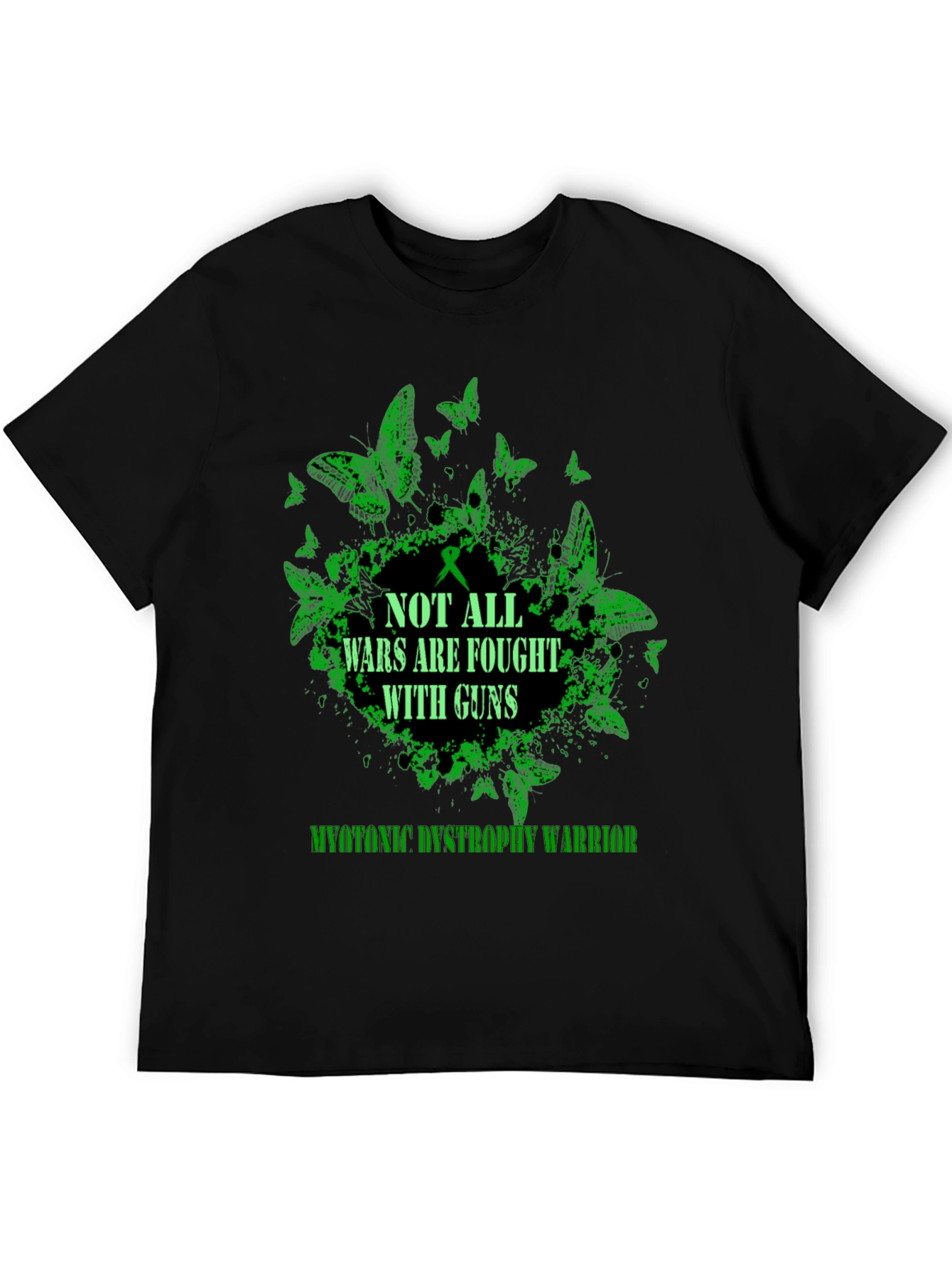 Myotonic Dystrophy Warrior T-Shirt - Butterfly Design