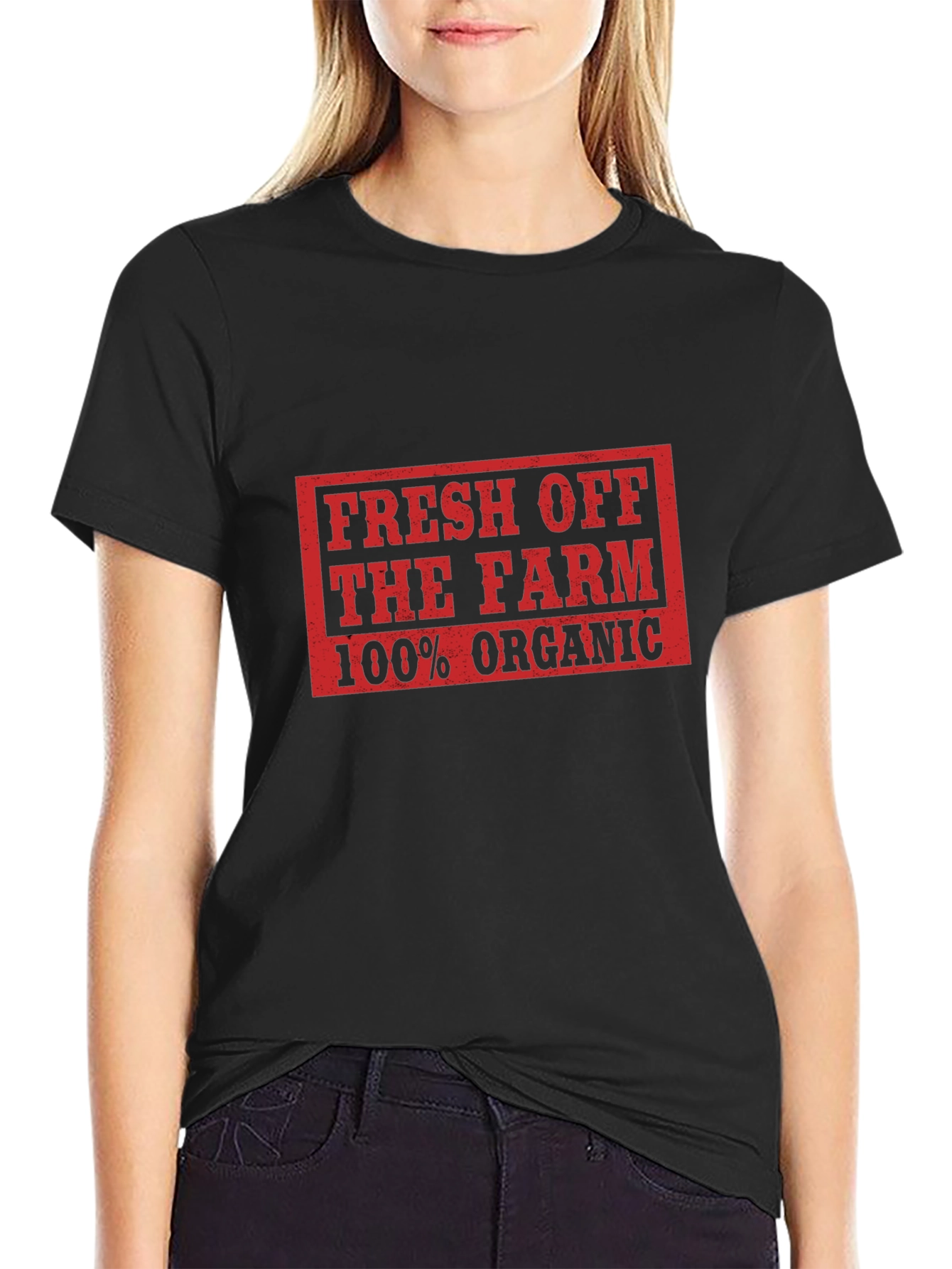 Fresh Off The Farm 100% Organic Black T-Shirt