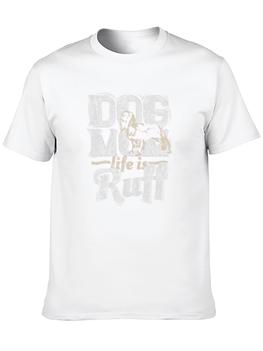 Dog Mom Life Is Ruff Black T-Shirt