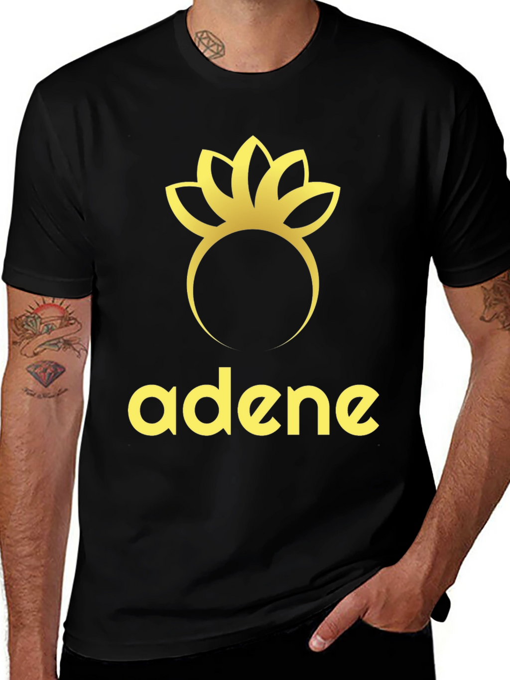 Adene Black Graphic Tee