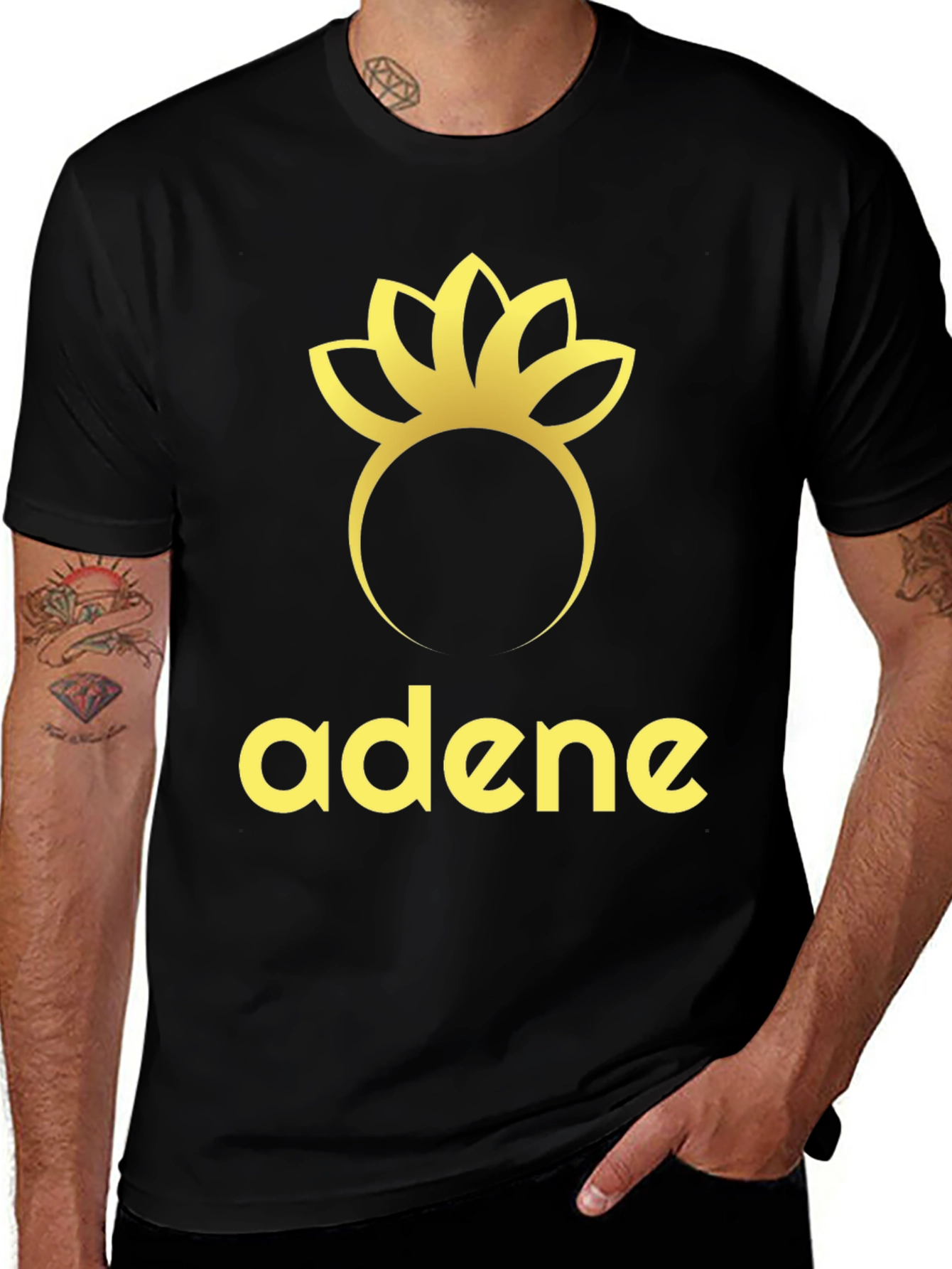 Adene Black Graphic Tee