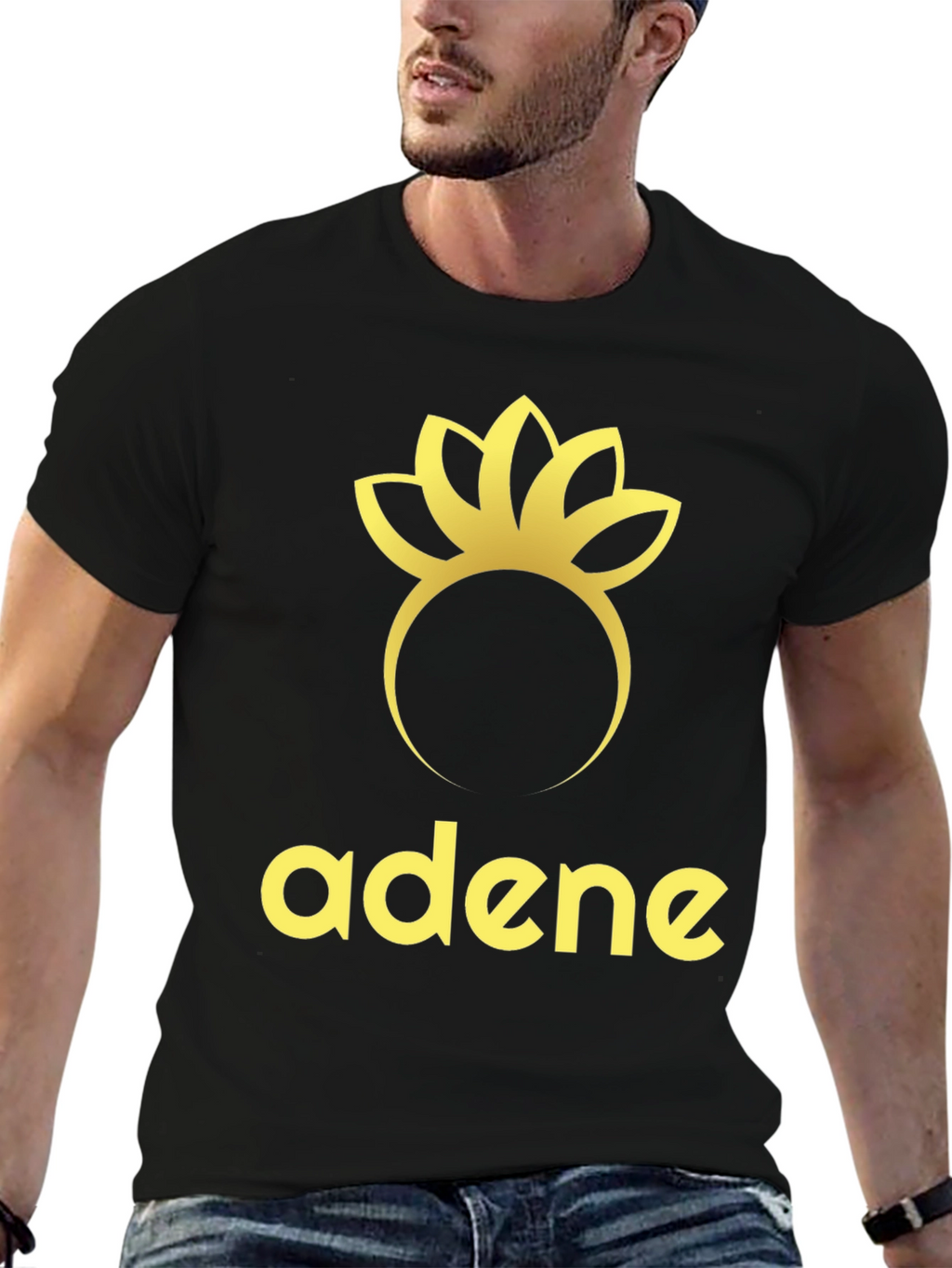 Adene Black Graphic Tee
