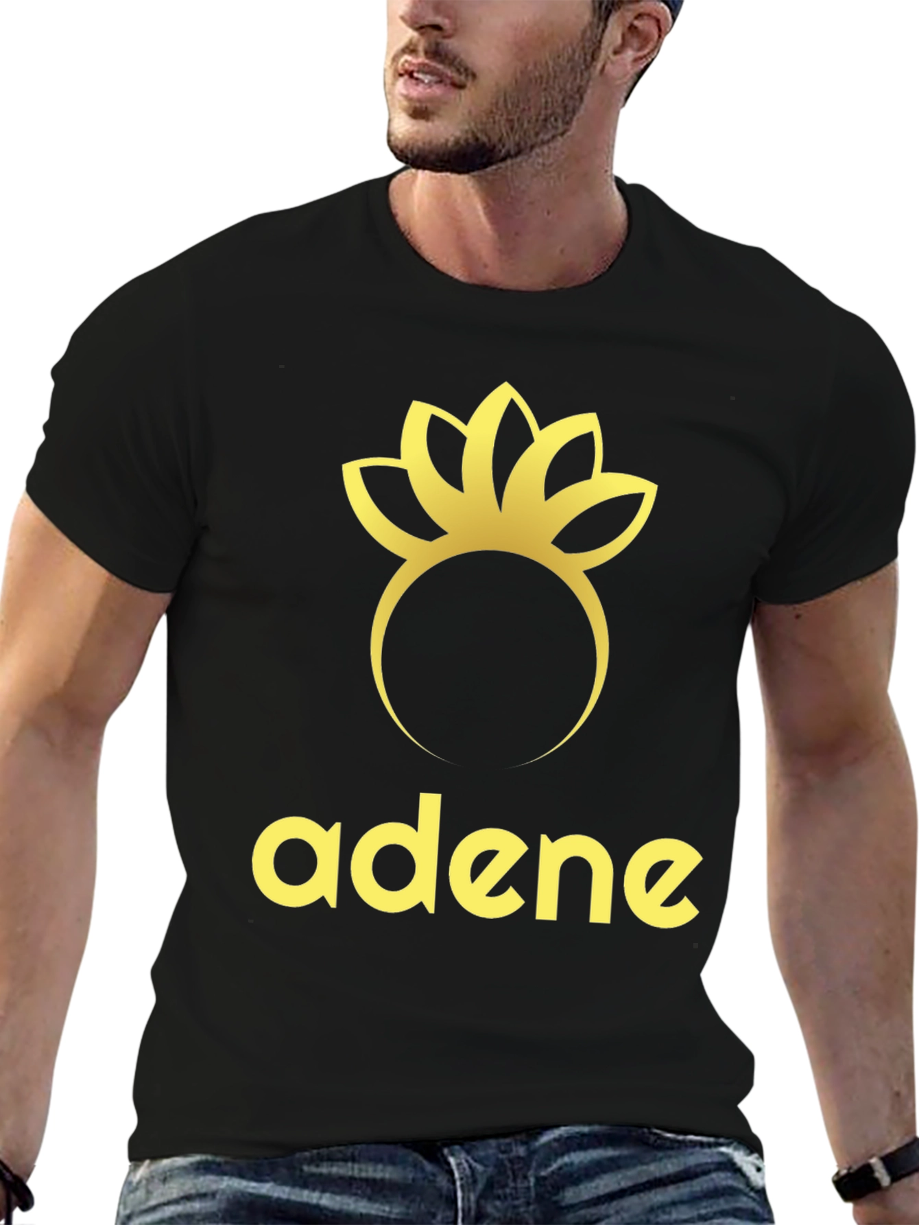Adene Black Graphic Tee