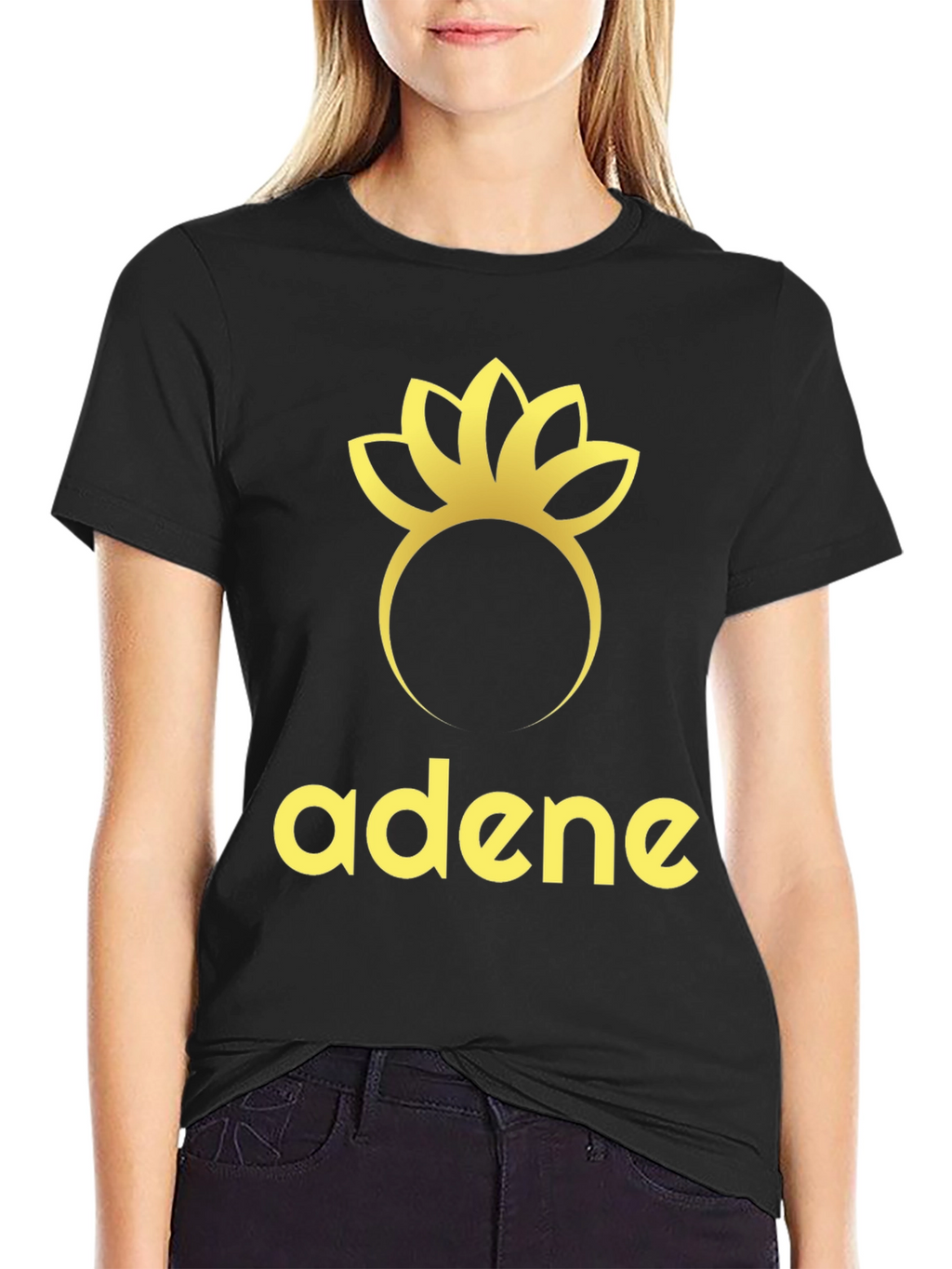 Adene Black Graphic Tee