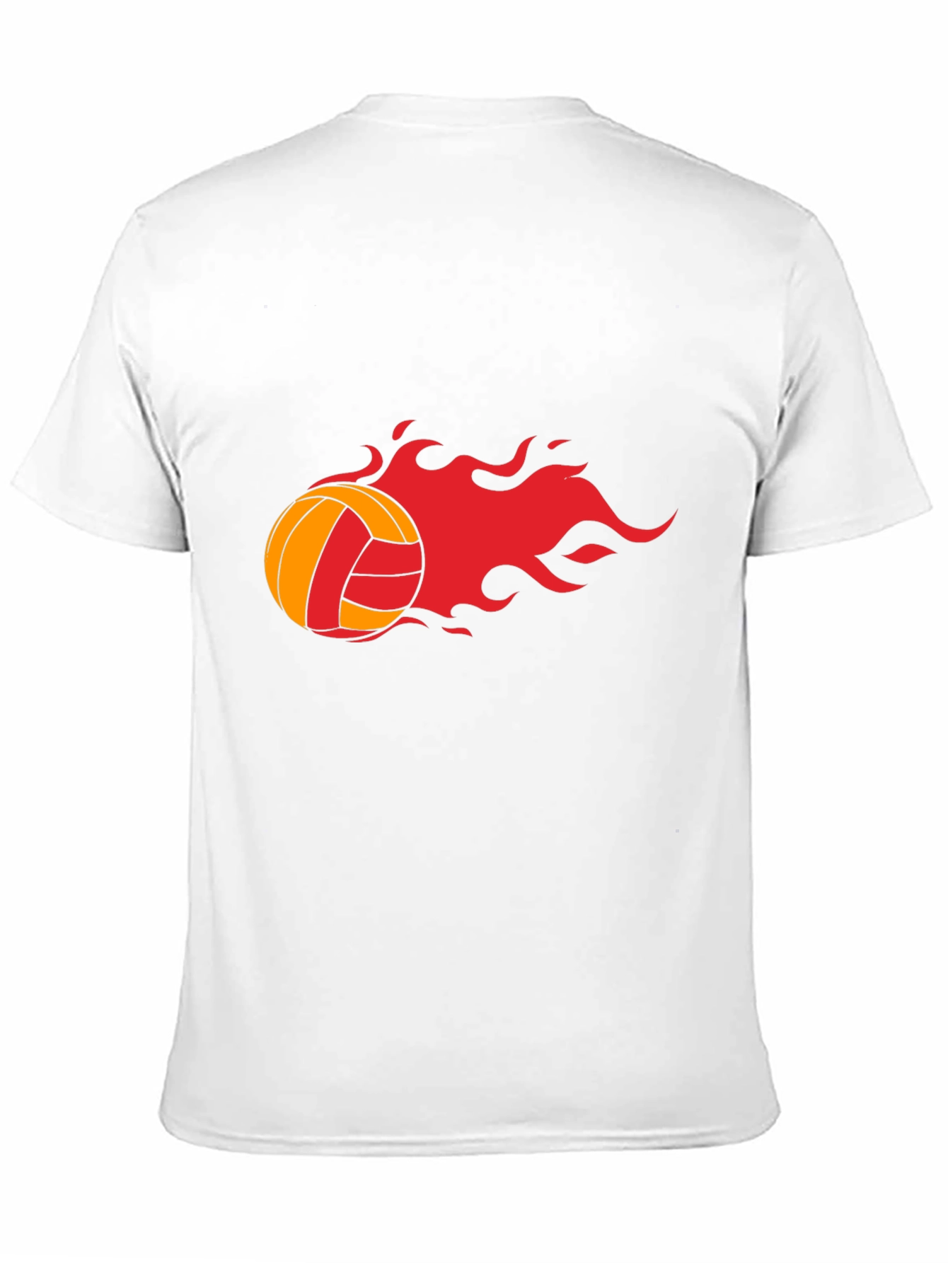 Fiery Volleyball Graphic Tee - Black