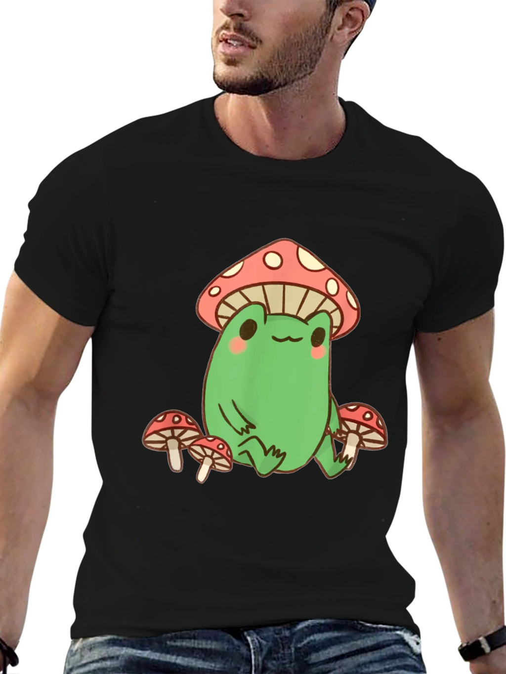 Frog and Mushroom Graphic Tee