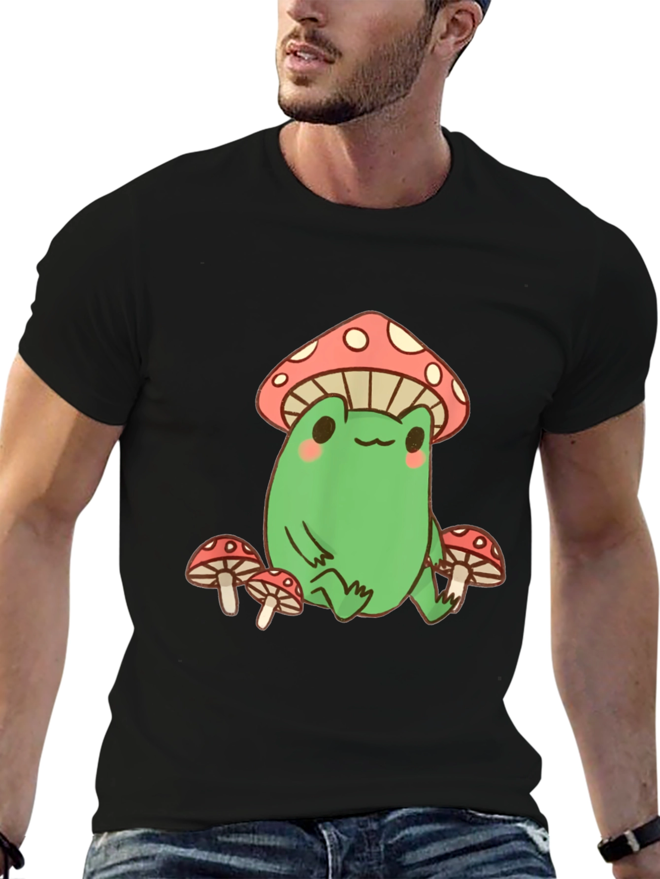 Frog and Mushroom Graphic Tee