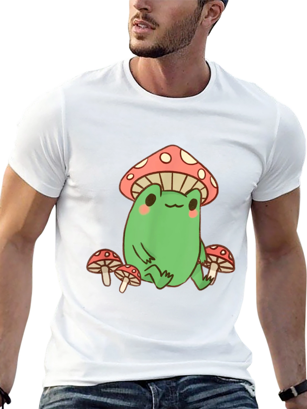 Frog and Mushroom Graphic Tee