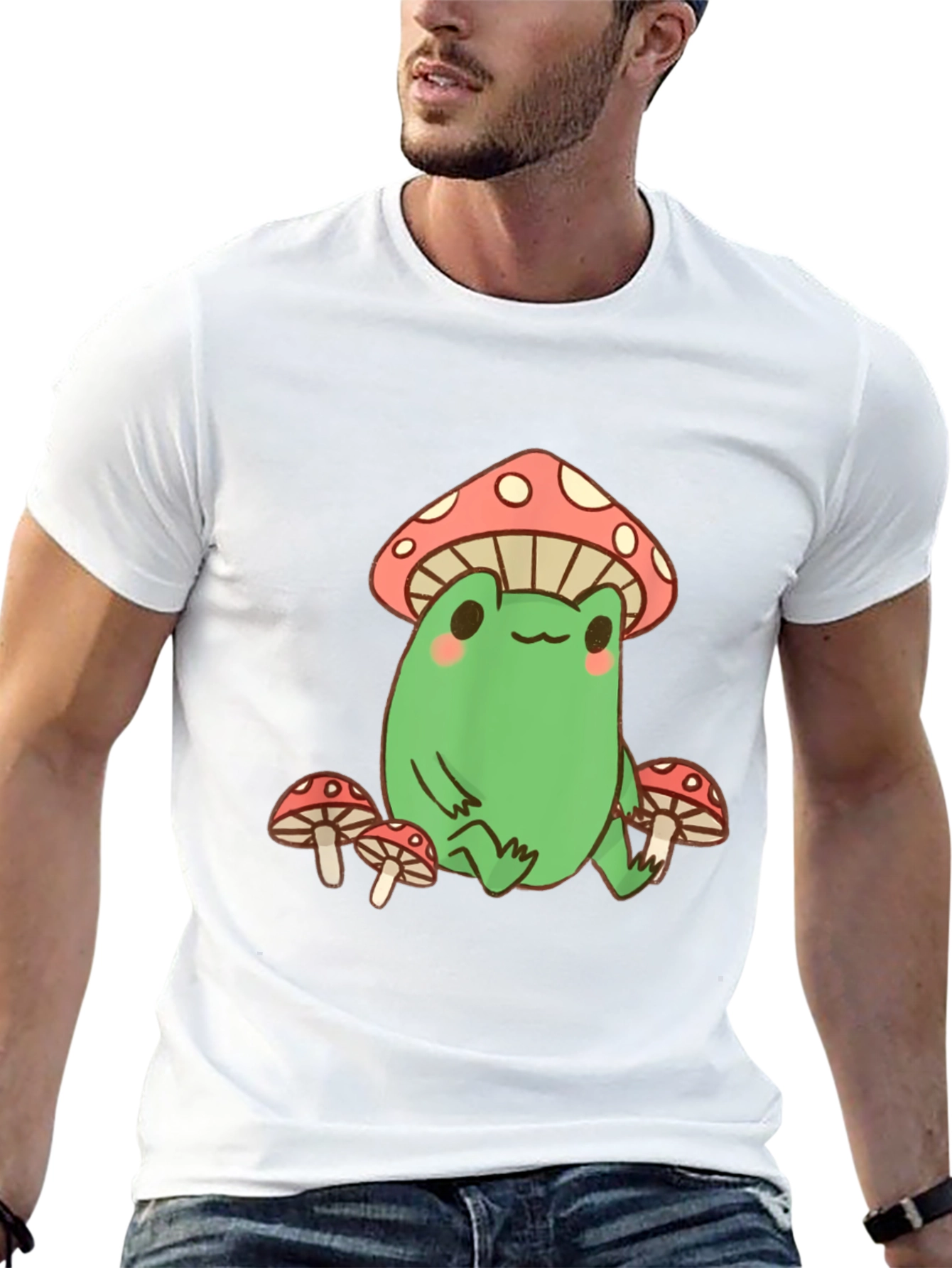 Frog and Mushroom Graphic Tee