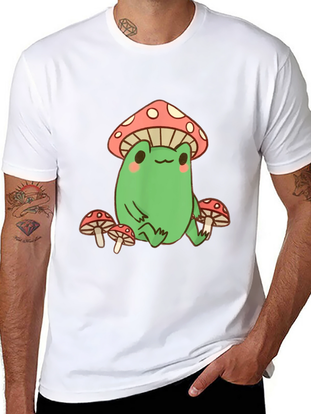 Frog and Mushroom Graphic Tee
