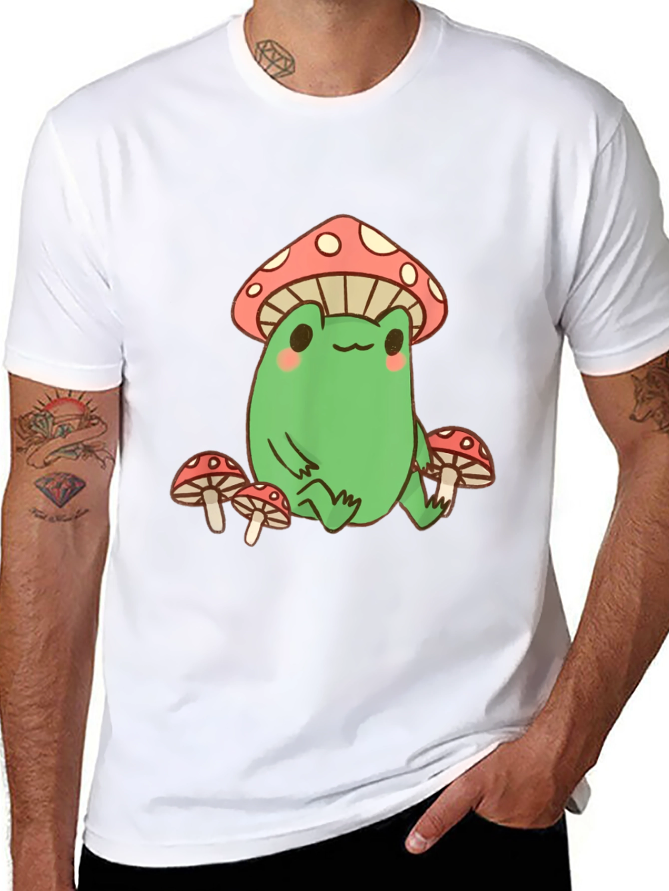Frog and Mushroom Graphic Tee