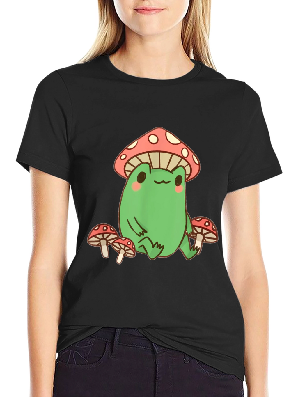 Frog and Mushroom Graphic Tee