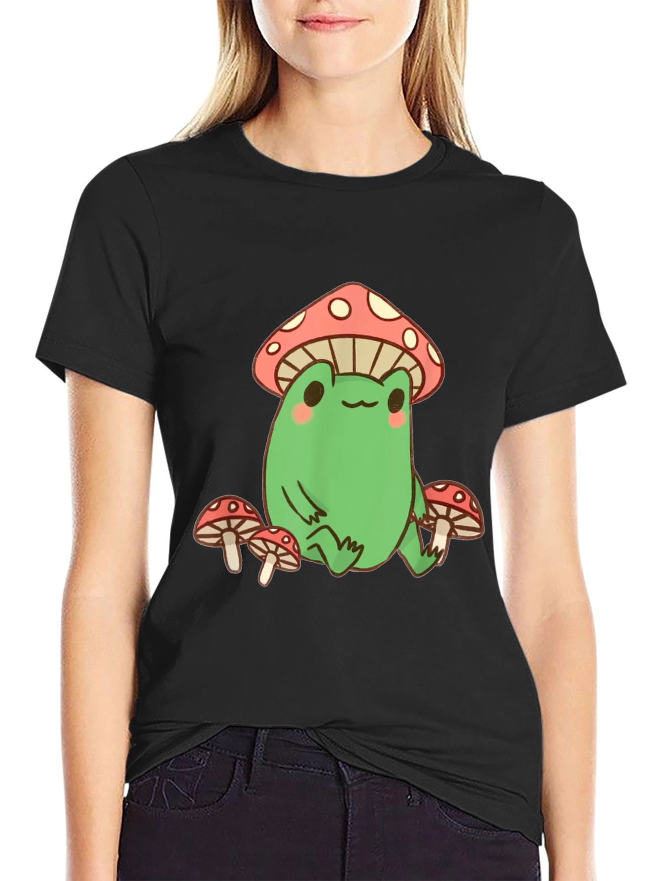 Frog and Mushroom Graphic Tee