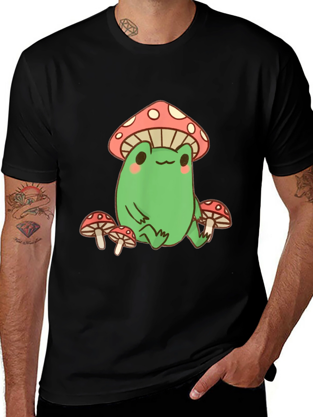 Frog and Mushroom Graphic Tee