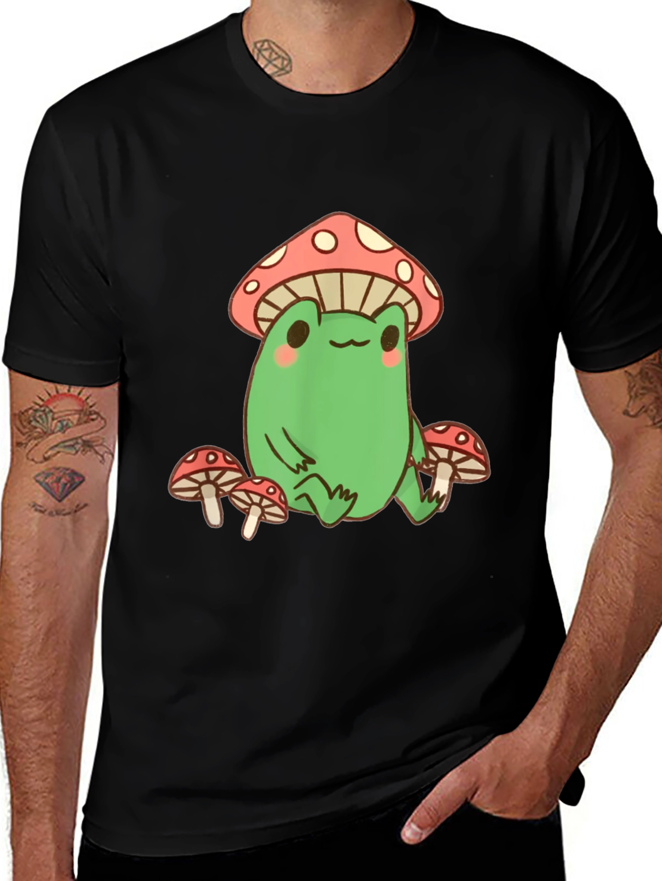 Frog and Mushroom Graphic Tee