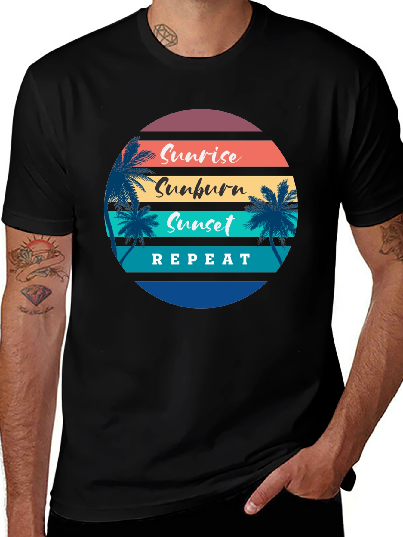 Sunrise Sunburn Sunset Repeat T-Shirt