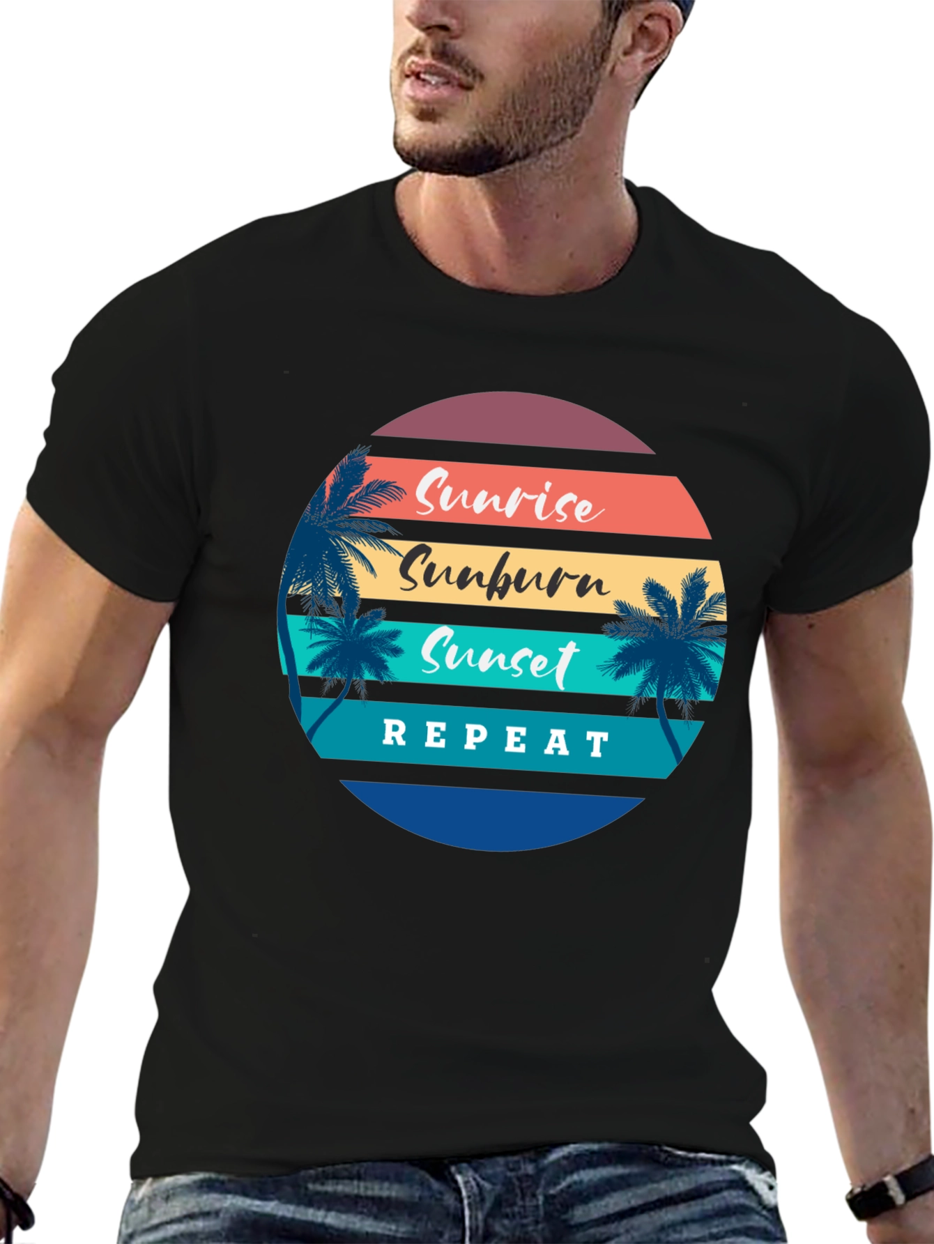 Sunrise Sunburn Sunset Repeat T-Shirt