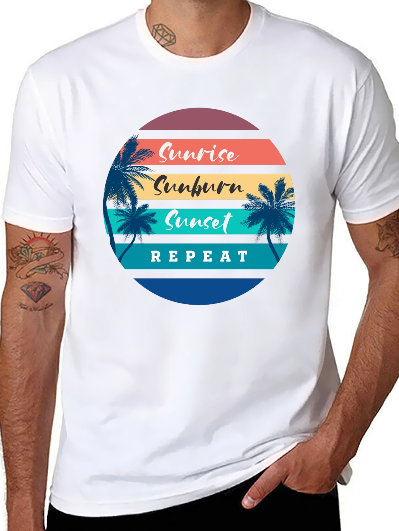 Sunrise Sunburn Sunset Repeat T-Shirt