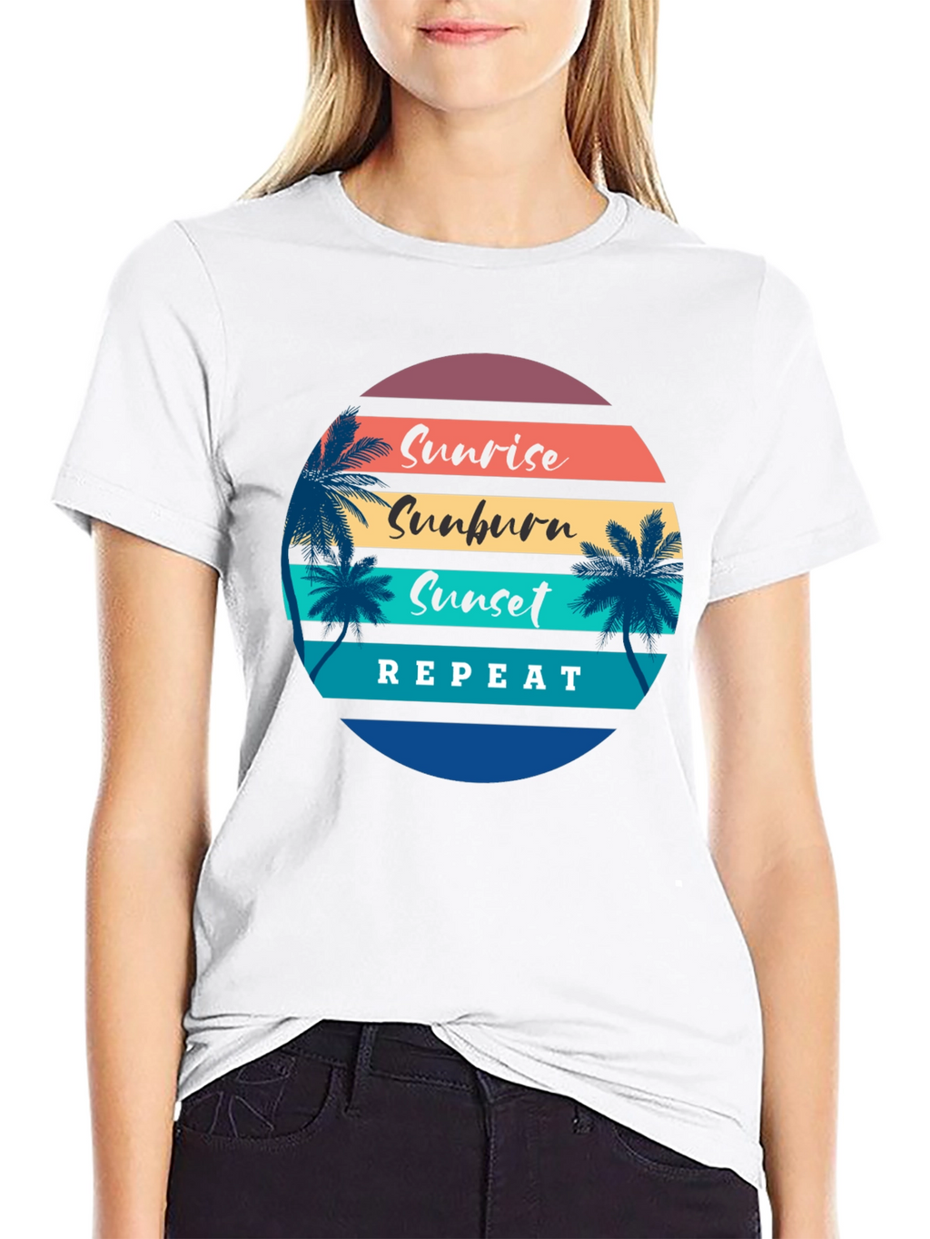 Sunrise Sunburn Sunset Repeat T-Shirt