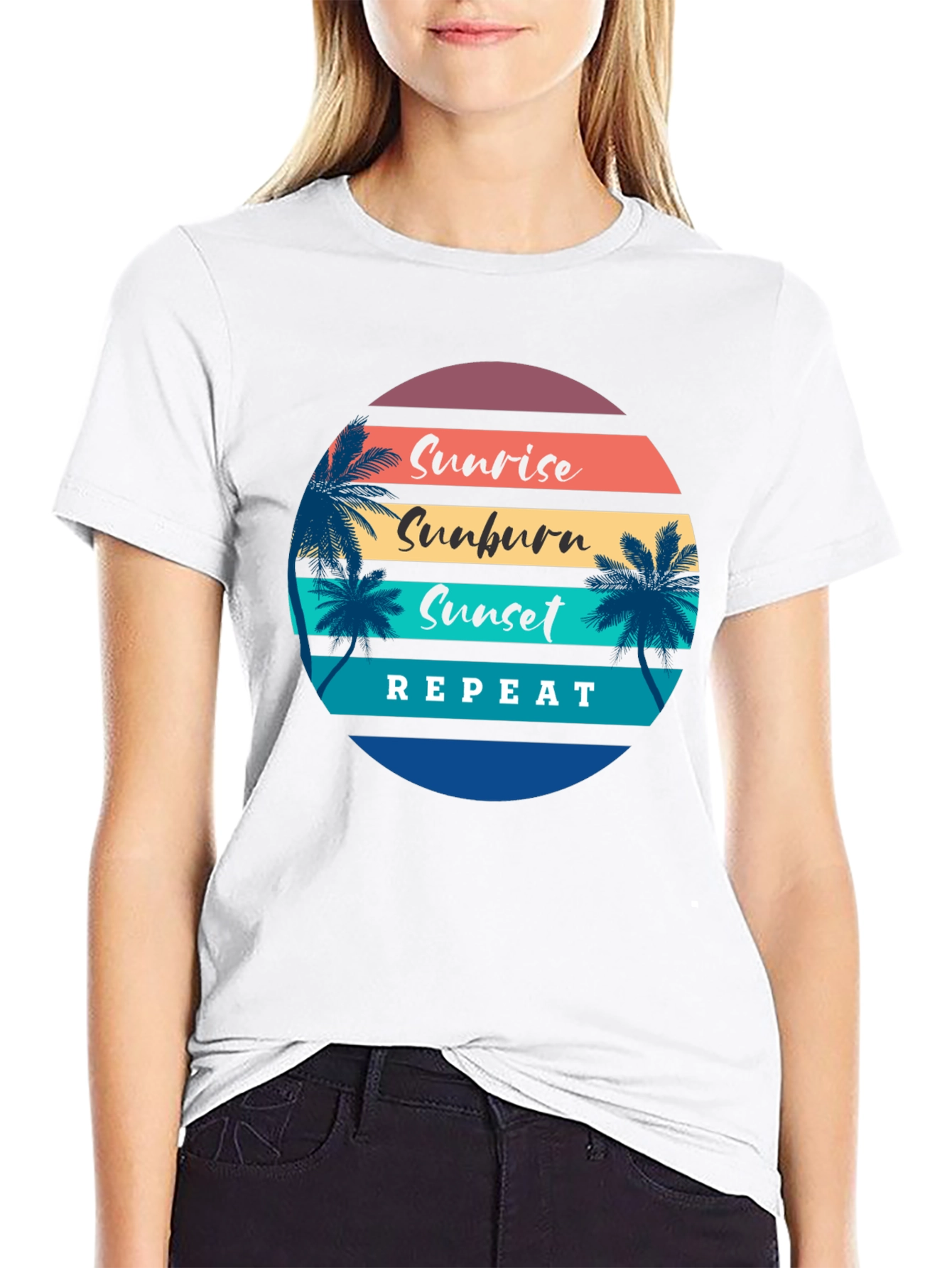 Sunrise Sunburn Sunset Repeat T-Shirt