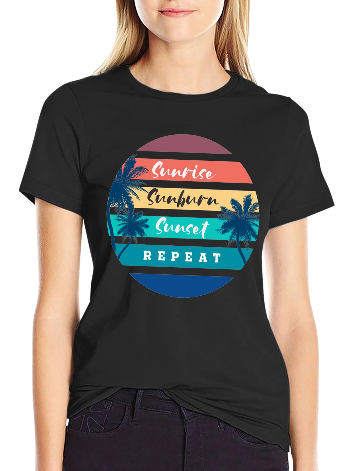 Sunrise Sunburn Sunset Repeat T-Shirt