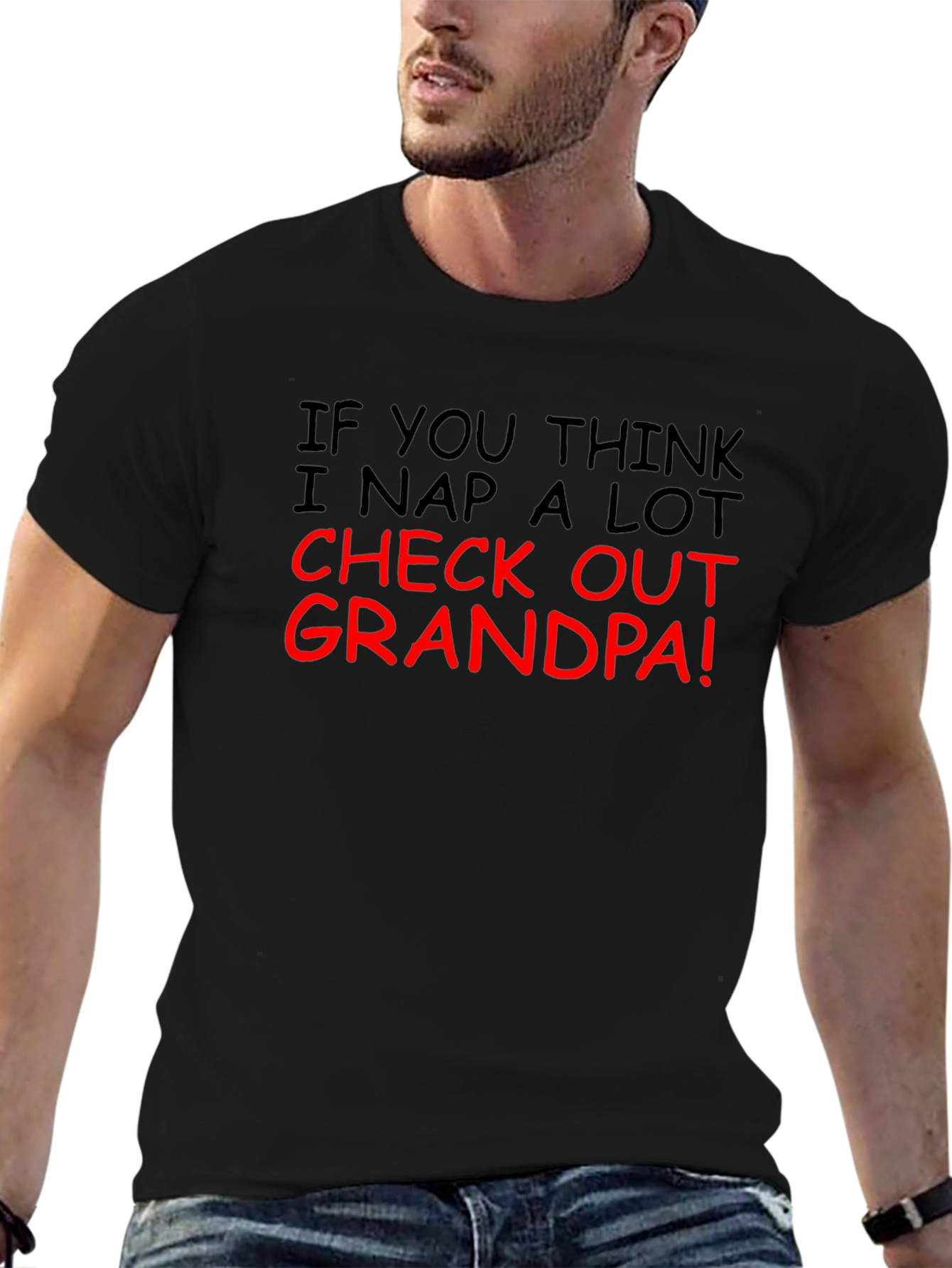 Funny Check Out Grandpa Graphic T-Shirt