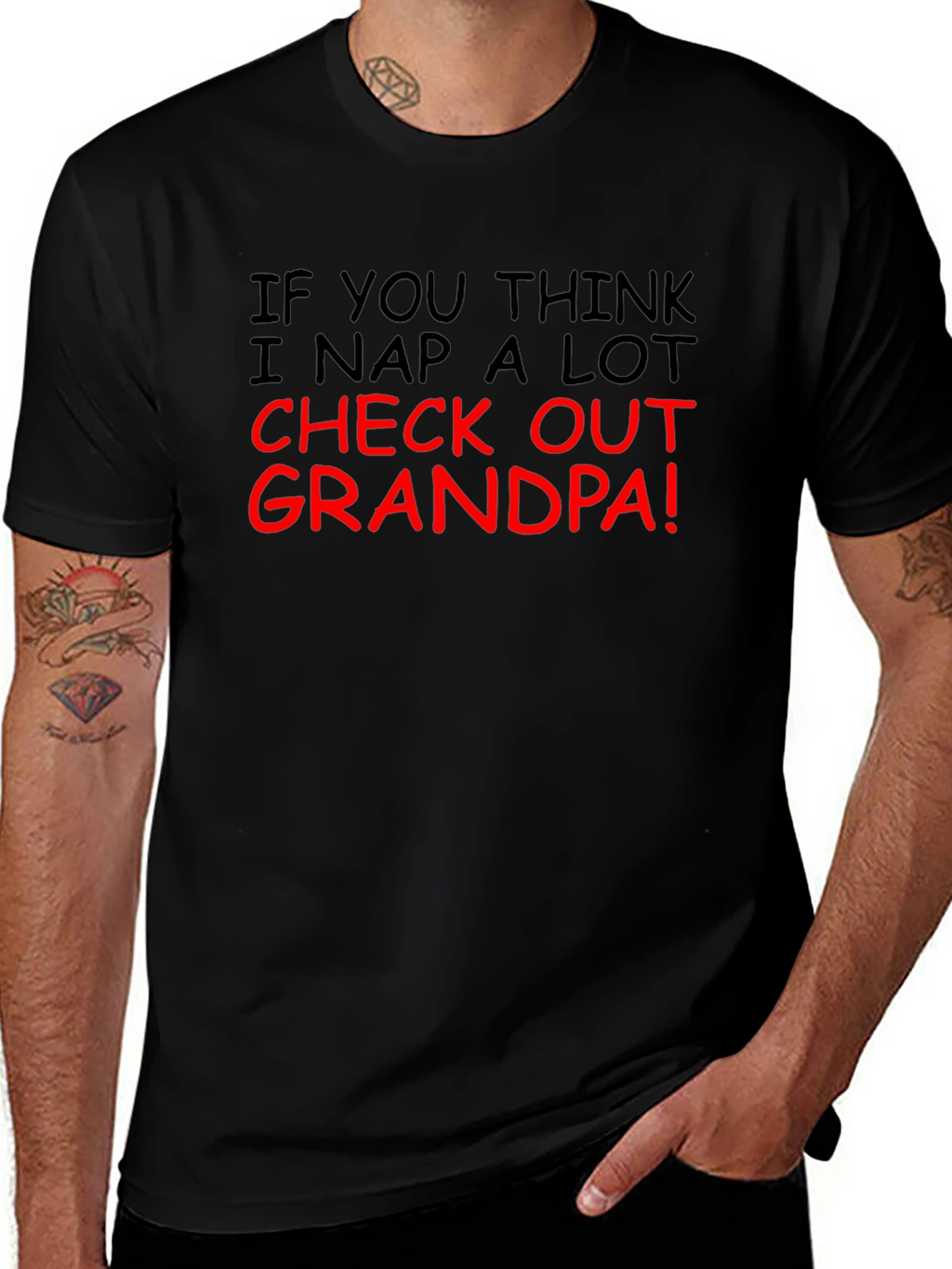 Funny Check Out Grandpa Graphic T-Shirt