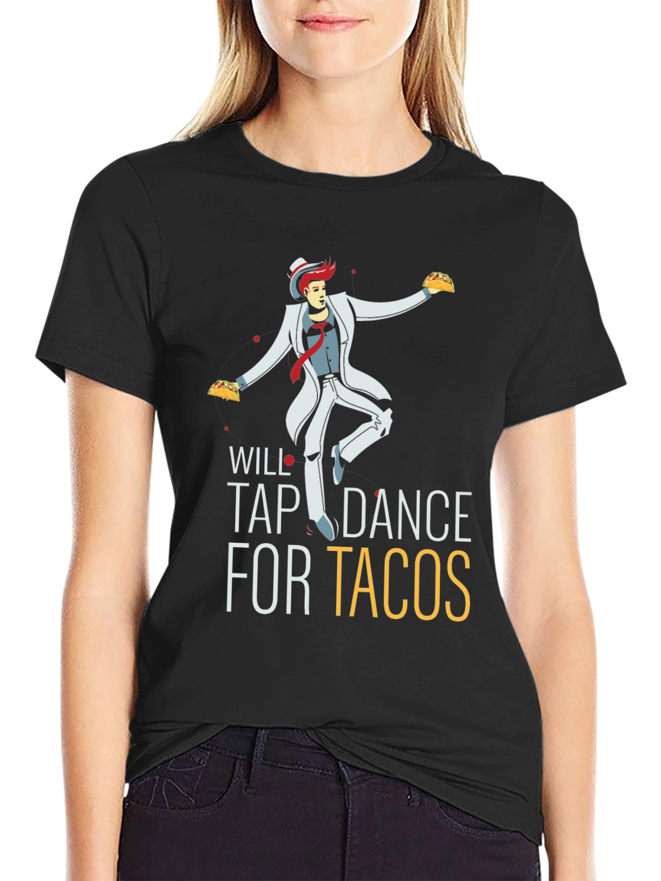 Will Tap Dance for Tacos - Novelty Graphic Tee
