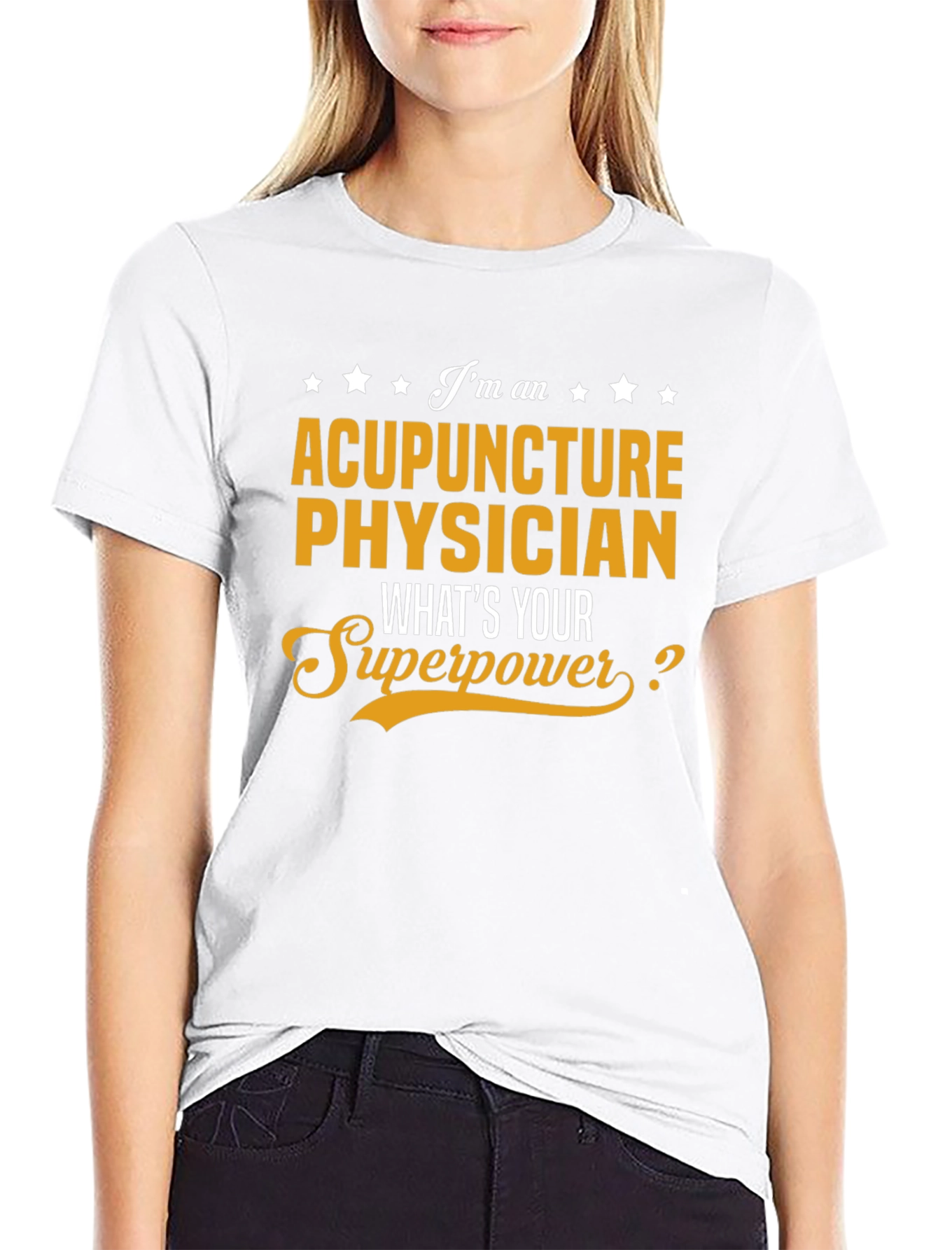 Acupuncture Physician Superpower Black T-Shirt