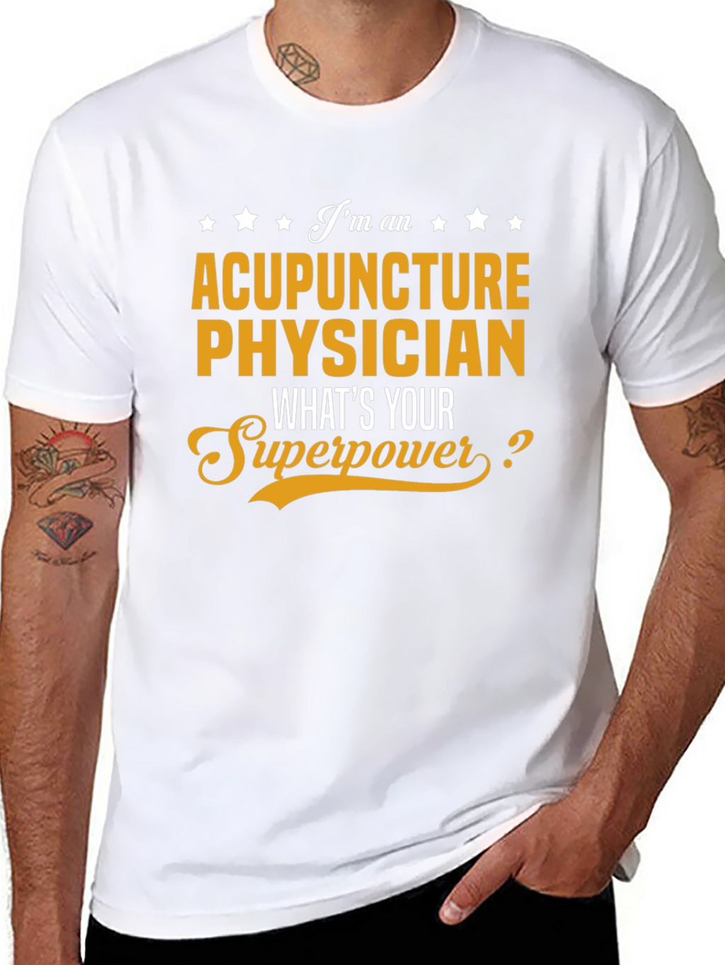 Acupuncture Physician Superpower Black T-Shirt