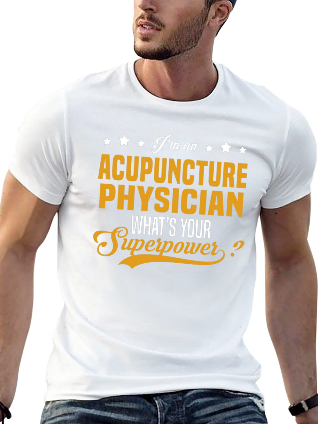 Acupuncture Physician Superpower Black T-Shirt