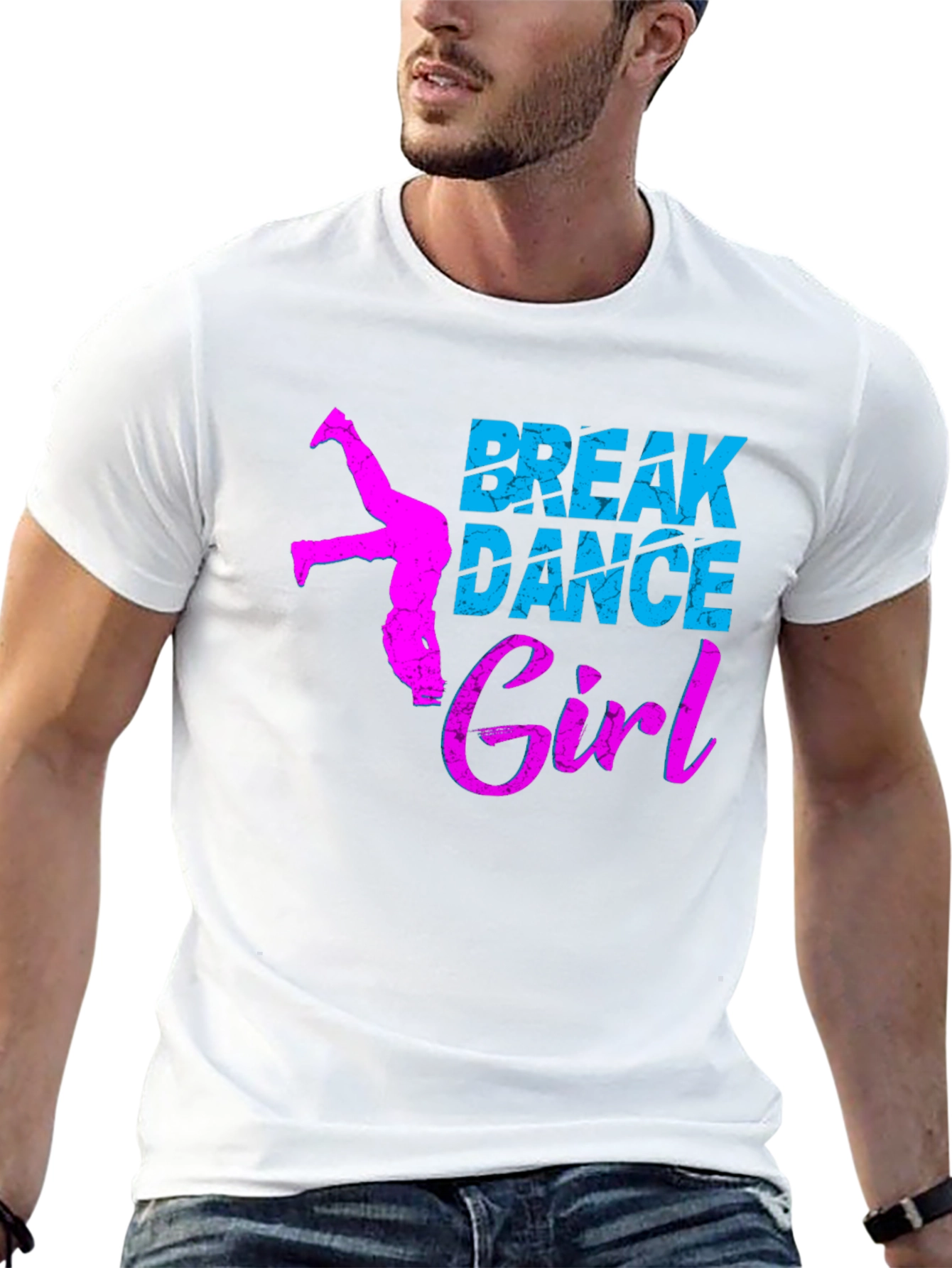 Break Dance Girl Graphic Tee - Black