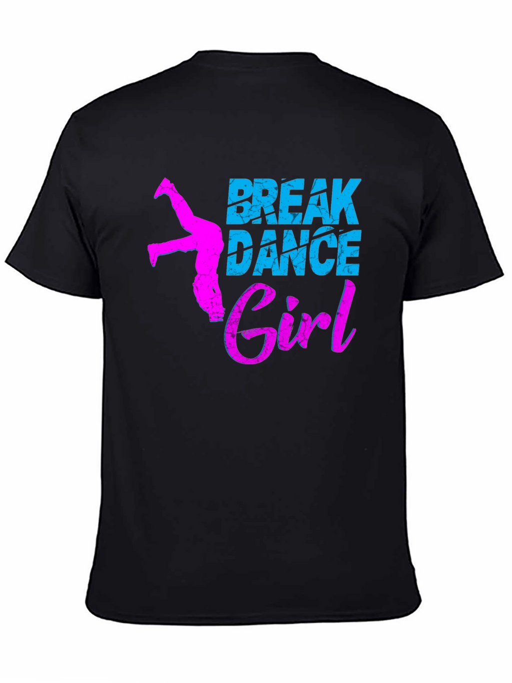 Break Dance Girl Graphic Tee - Black