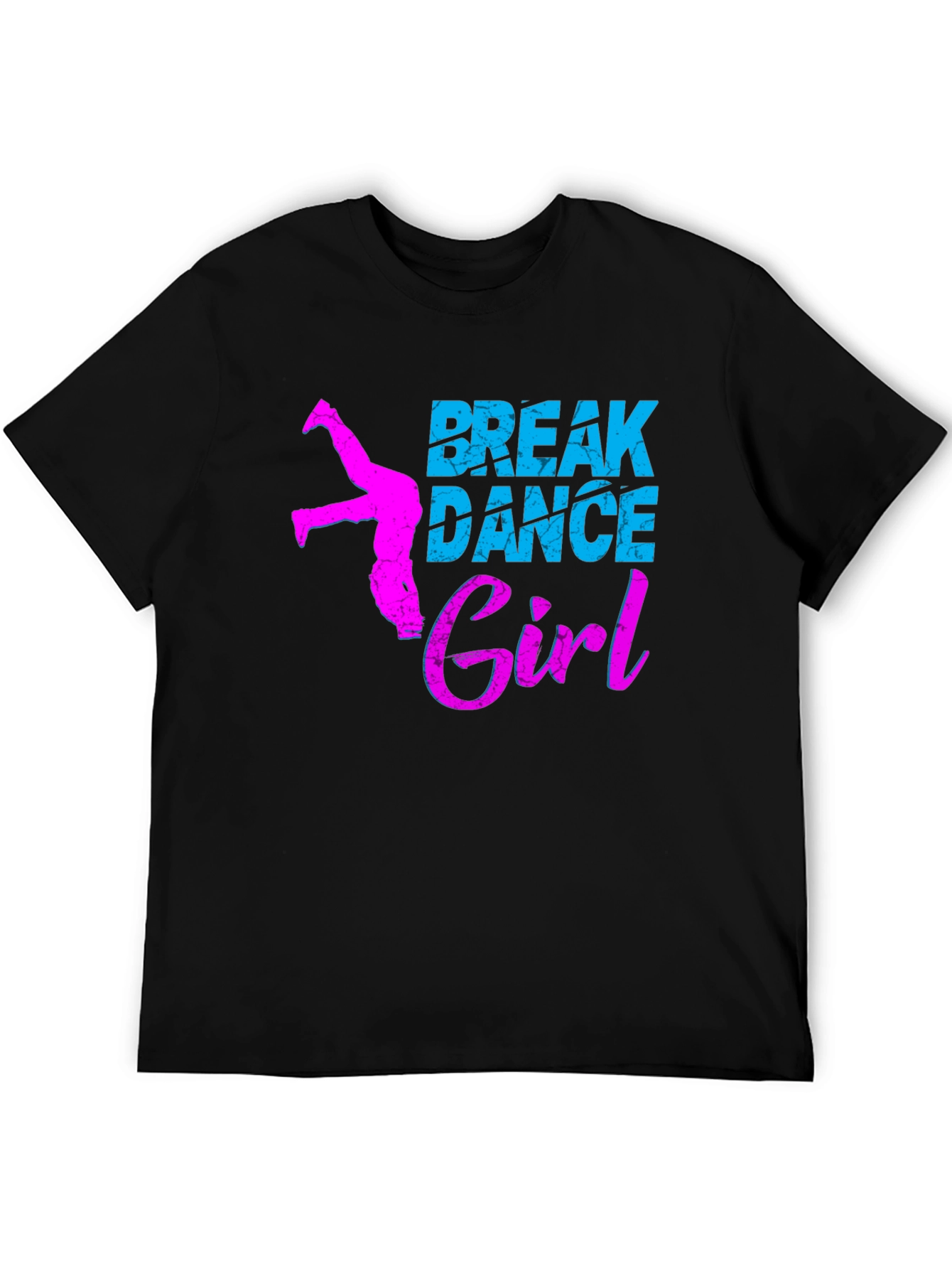 Break Dance Girl Graphic Tee - Black