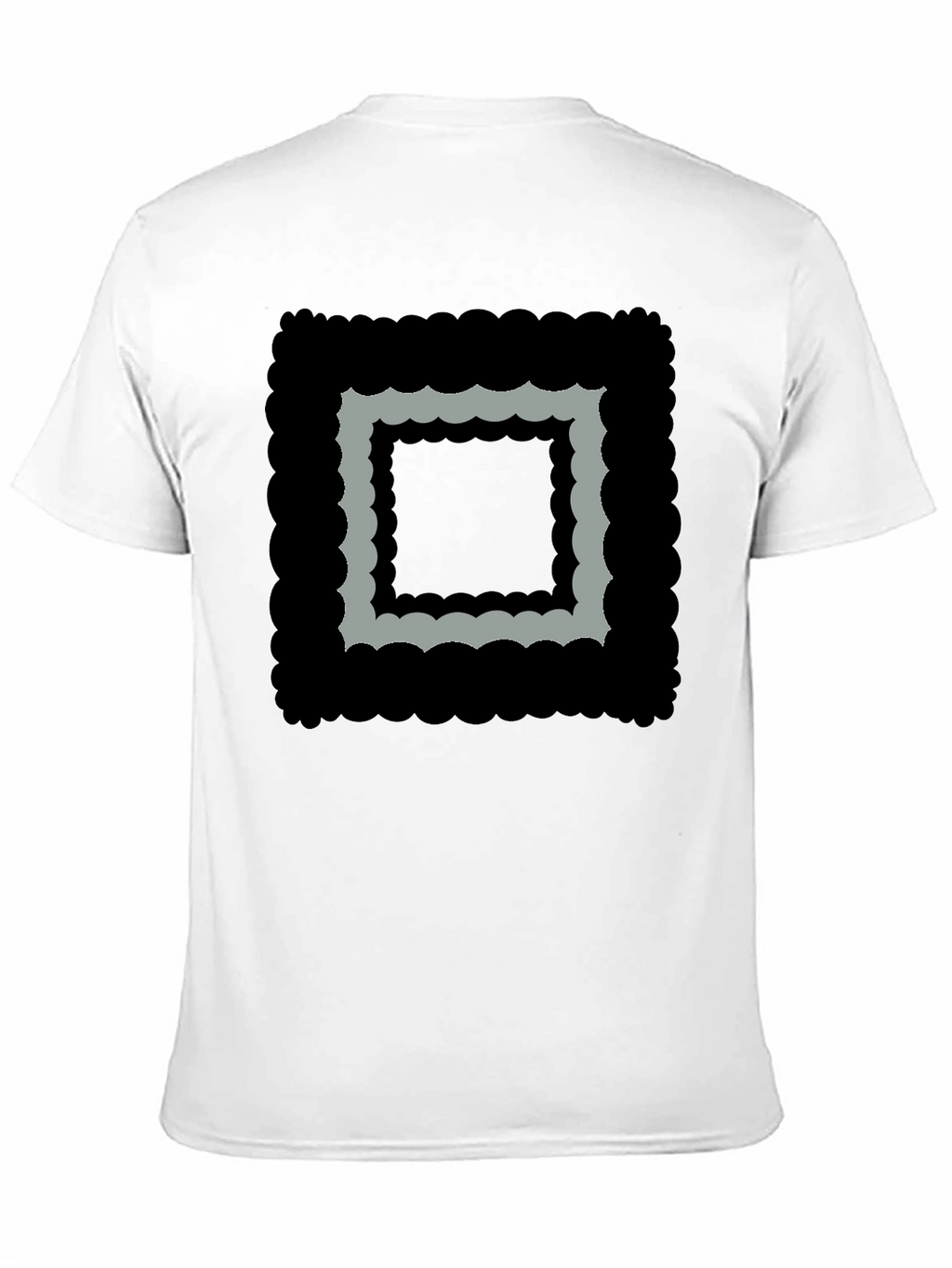 Abstract Square Graphic Black T-Shirt