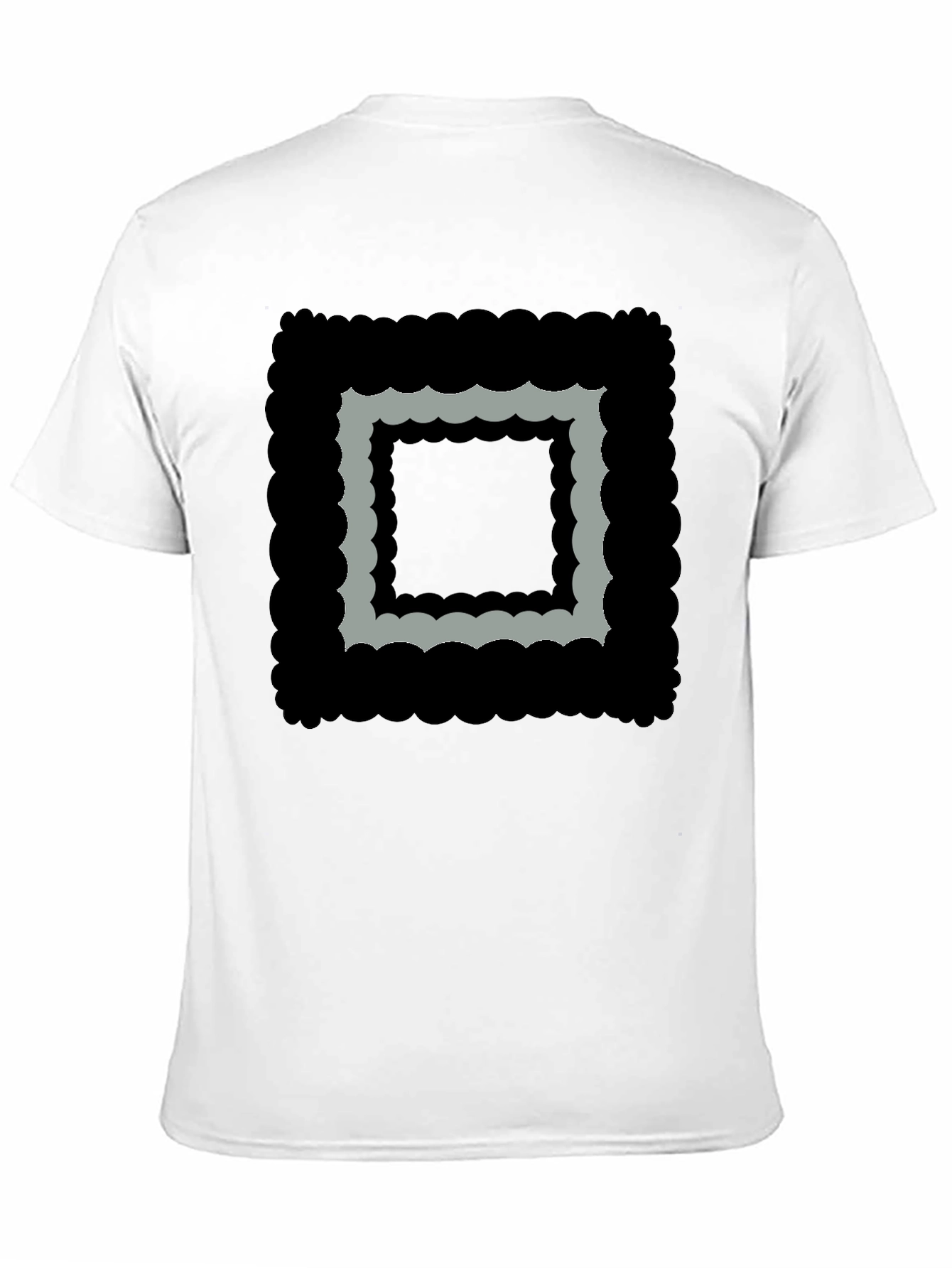 Abstract Square Graphic Black T-Shirt